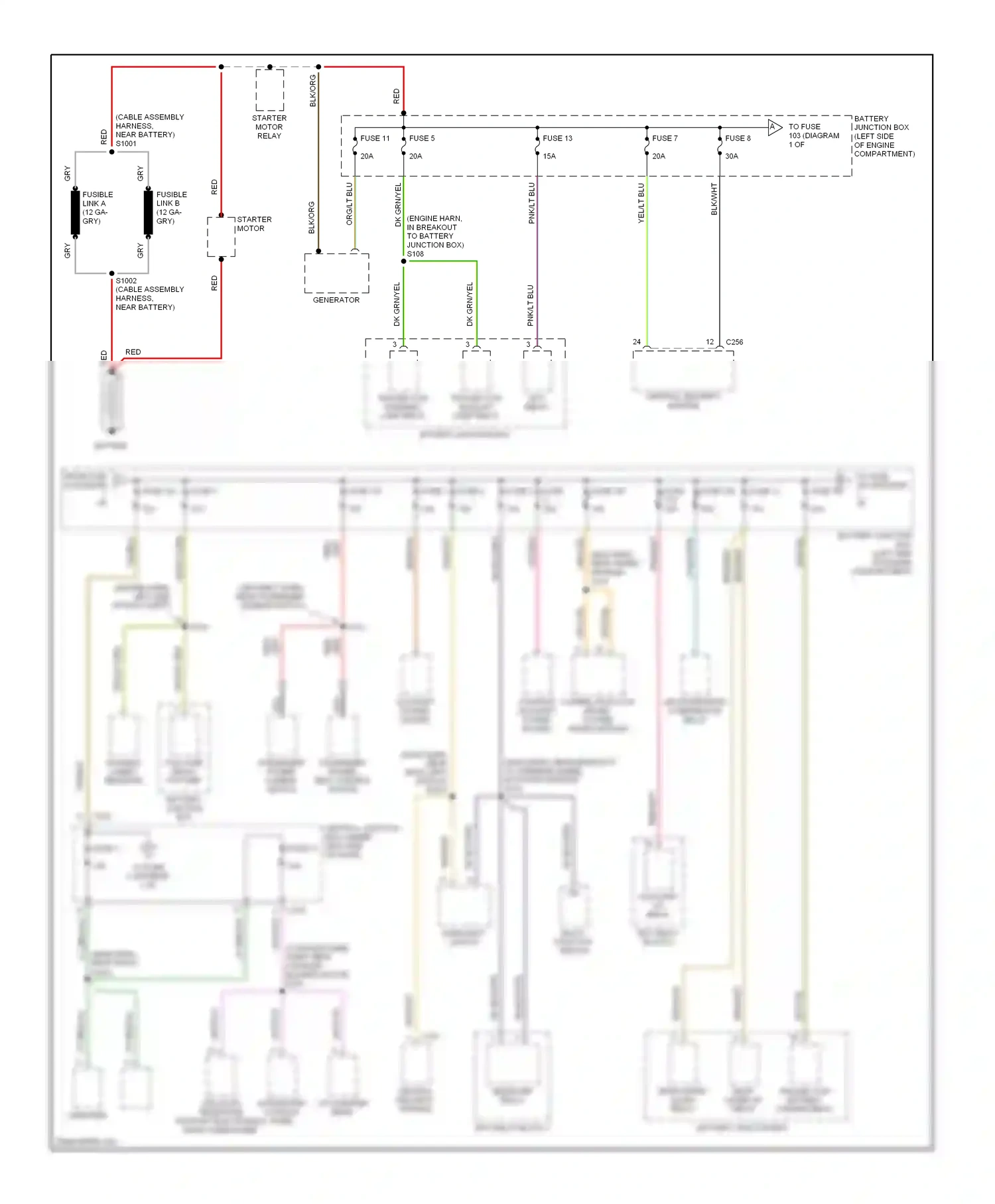Lincoln Navigator I (1997-2003) multi- function switch wiring diagram  (6 of 8)