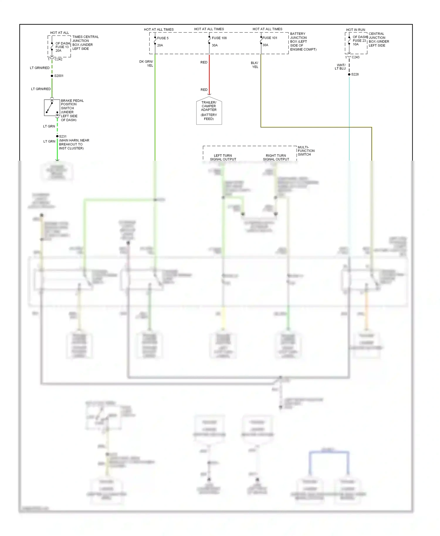 Lincoln Navigator I (1997-2003) multi- function switch wiring diagram  (8 of 8)