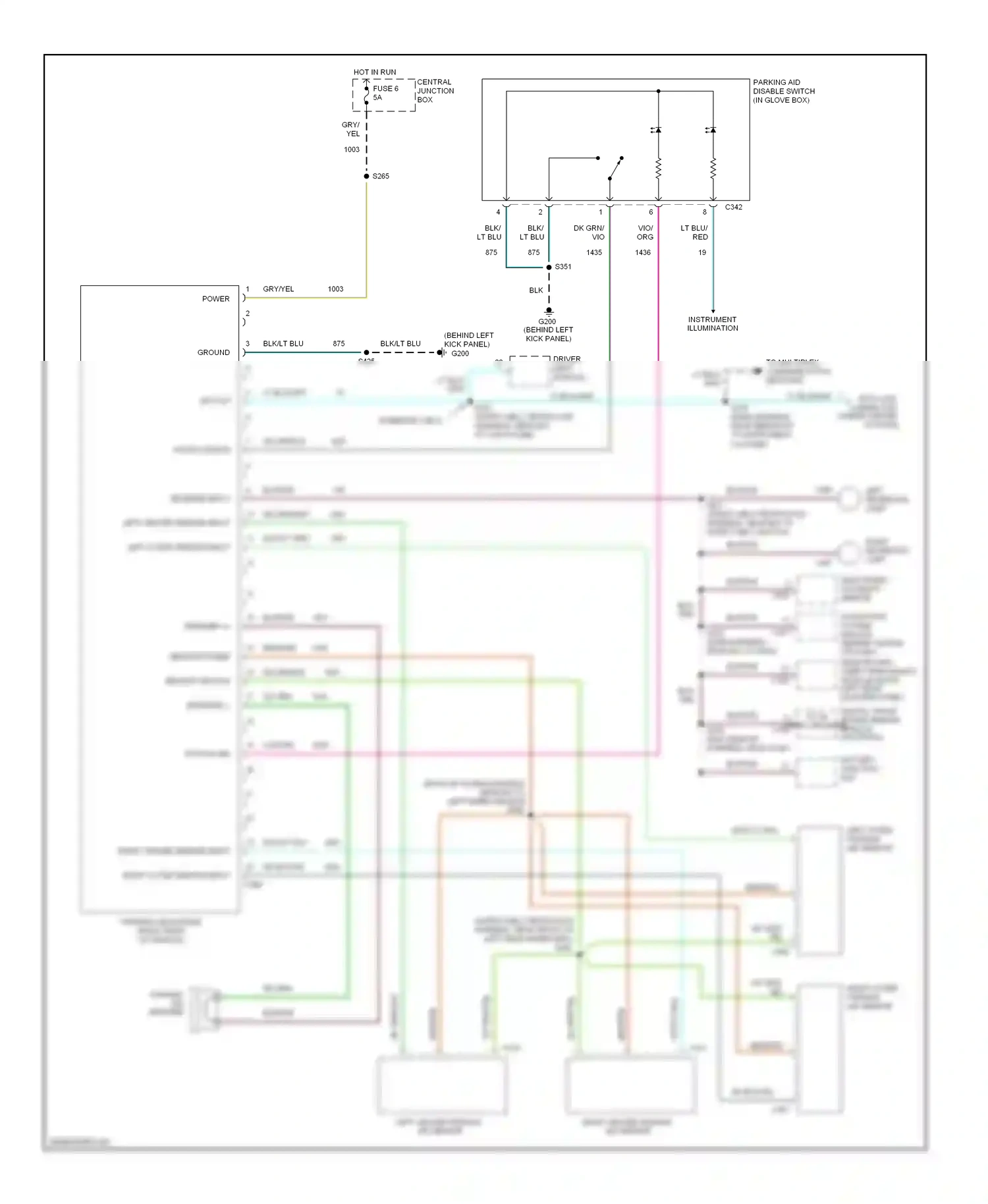Lincoln Navigator I (1997-2003) reverse input wiring diagram  (1 of 1)