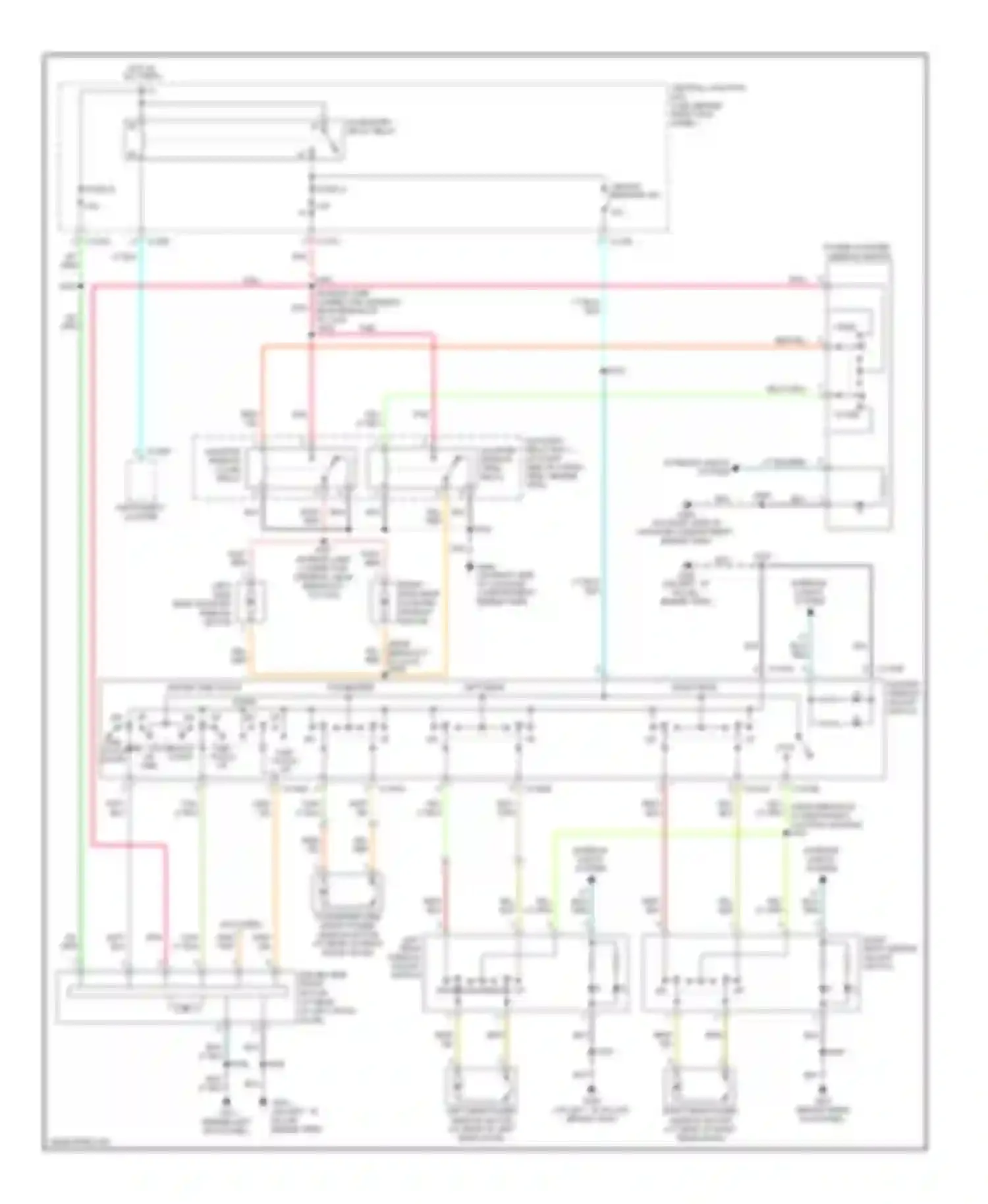 Navigator Lincoln II (2002-2006): Power windows circuit