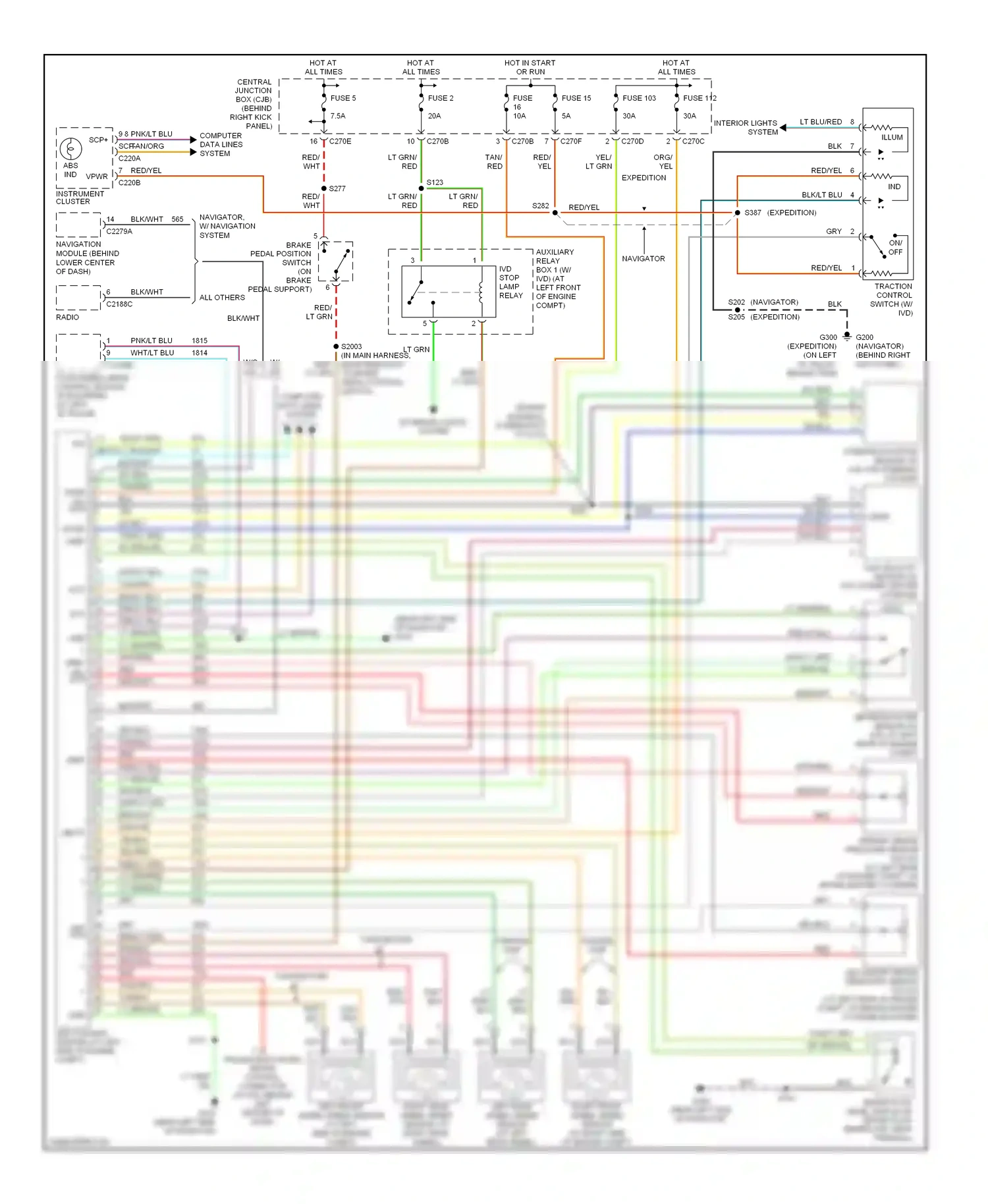 Lincoln Navigator II (2002-2006) computer data lines system wiring diagram  (1 of 18)