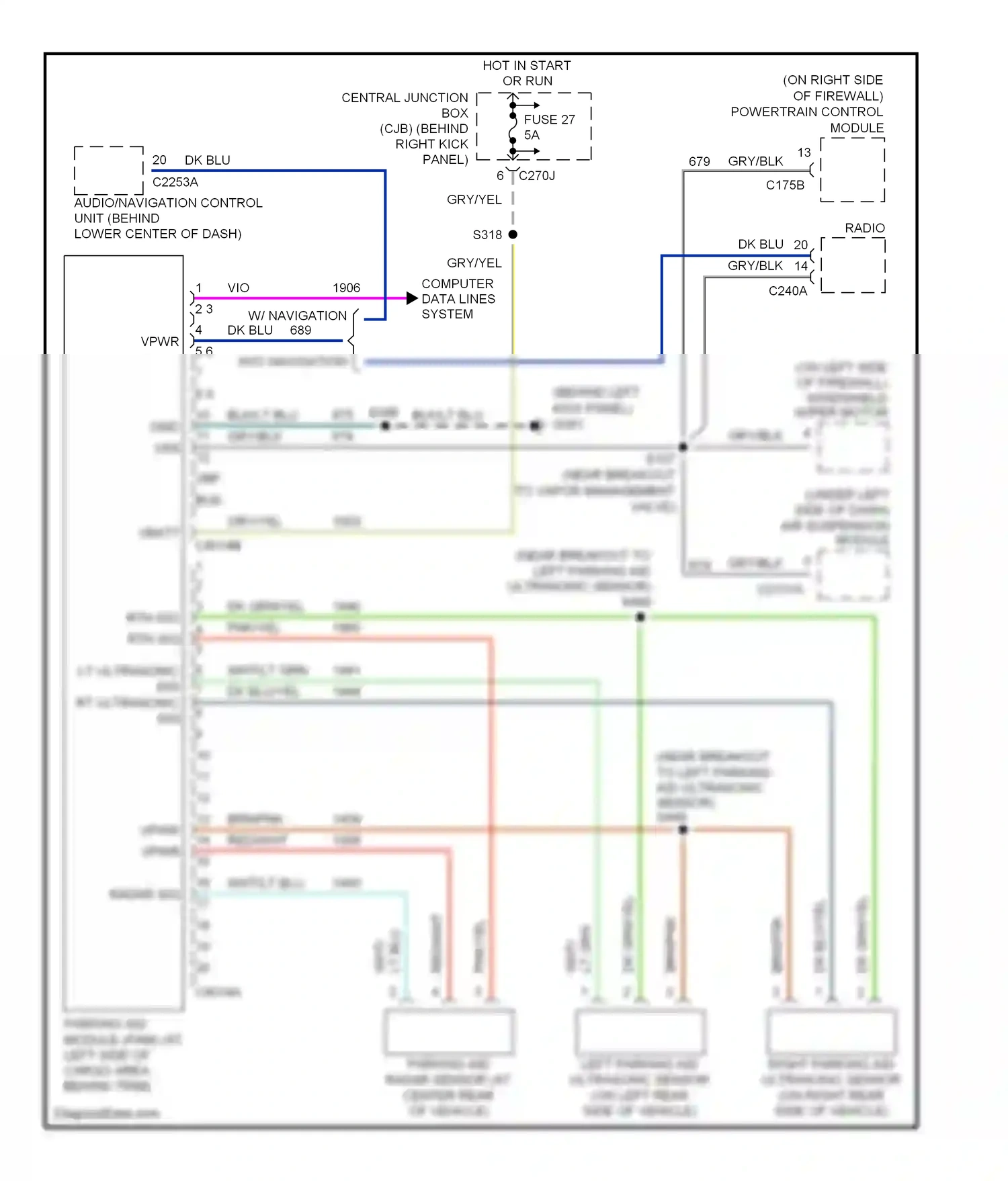 Lincoln Navigator II (2002-2006) computer data lines system wiring diagram  (10 of 18)