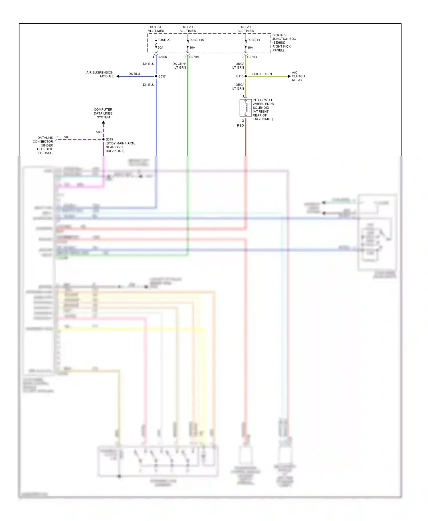 Lincoln Navigator II (2002-2006) diff lock sol wiring diagram  (1 of 1)