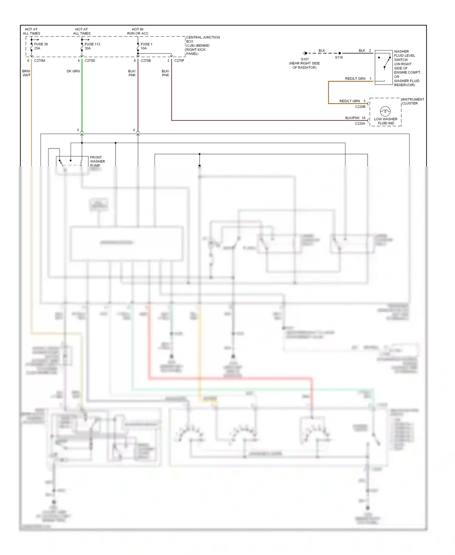 Lincoln Navigator II (2002-2006) multi- function switch wiring diagram  (2 of 5)