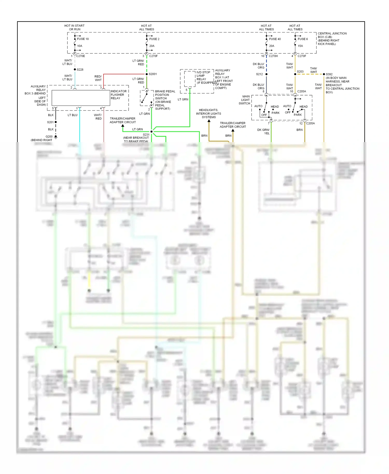 Lincoln Navigator II (2002-2006) multi- function switch wiring diagram  (1 of 5)
