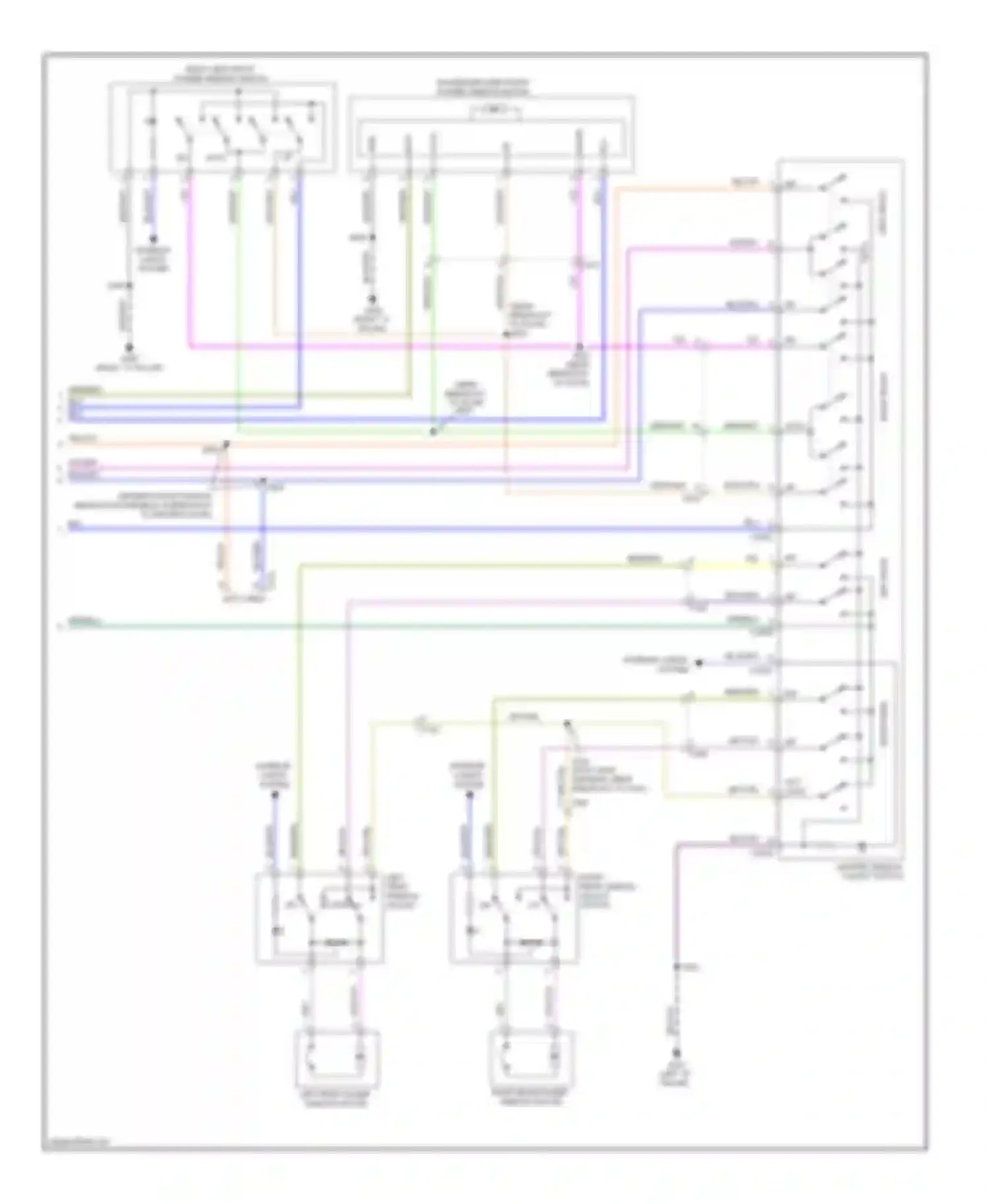 Navigator Lincoln III (2006-2014): Power windows circuit (2 of 2)