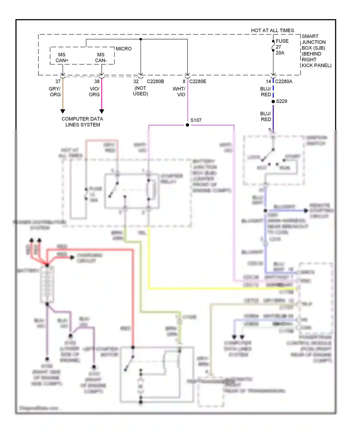 Lincoln Navigator III (2006-2014) computer data lines system wiring diagram  (37 of 40)