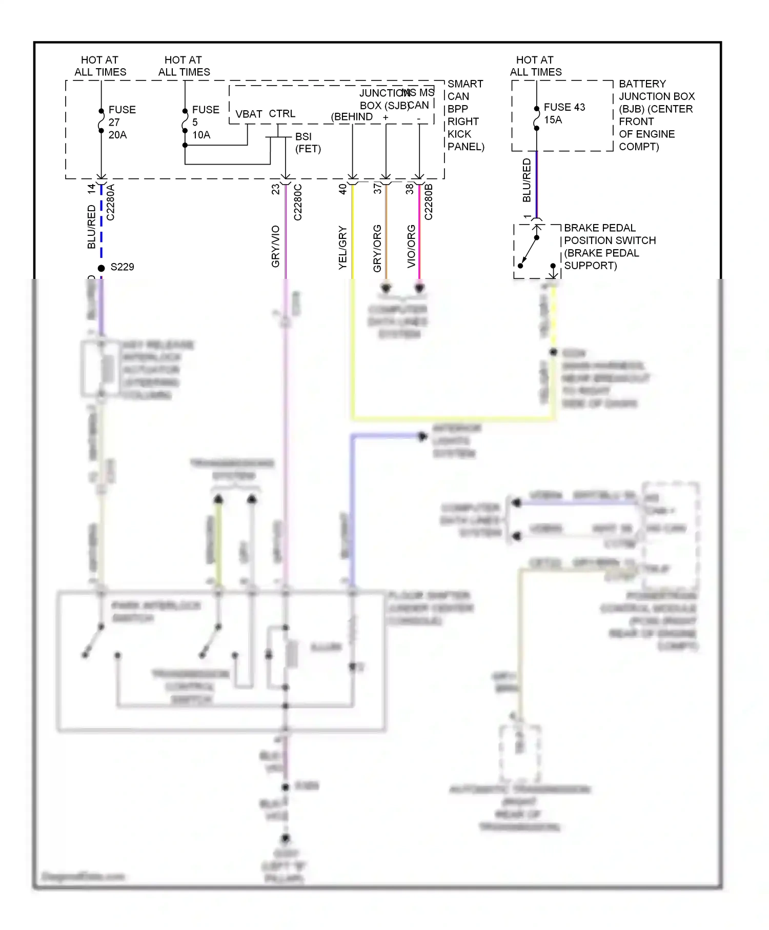 Lincoln Navigator III (2006-2014) computer data lines system wiring diagram  (36 of 40)