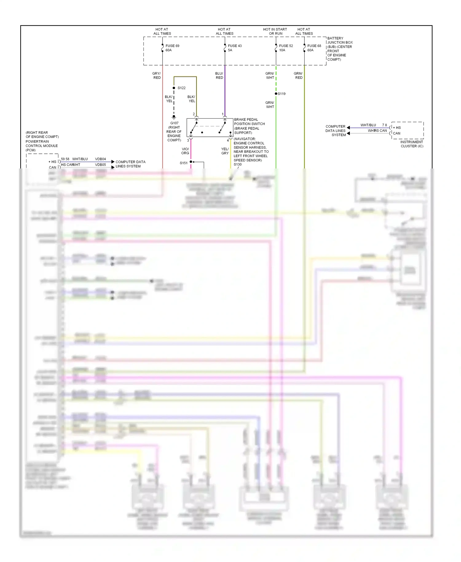Lincoln Navigator III (2006-2014) computer data lines system wiring diagram  (1 of 40)