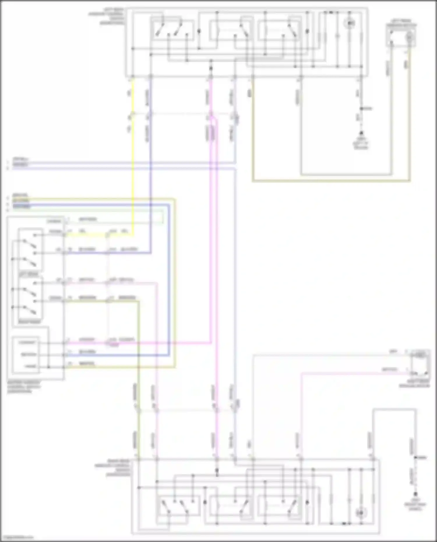 Wiring diagram right rear window control switch for Lincoln Navigator IV (2017-2022) (4 of 5)