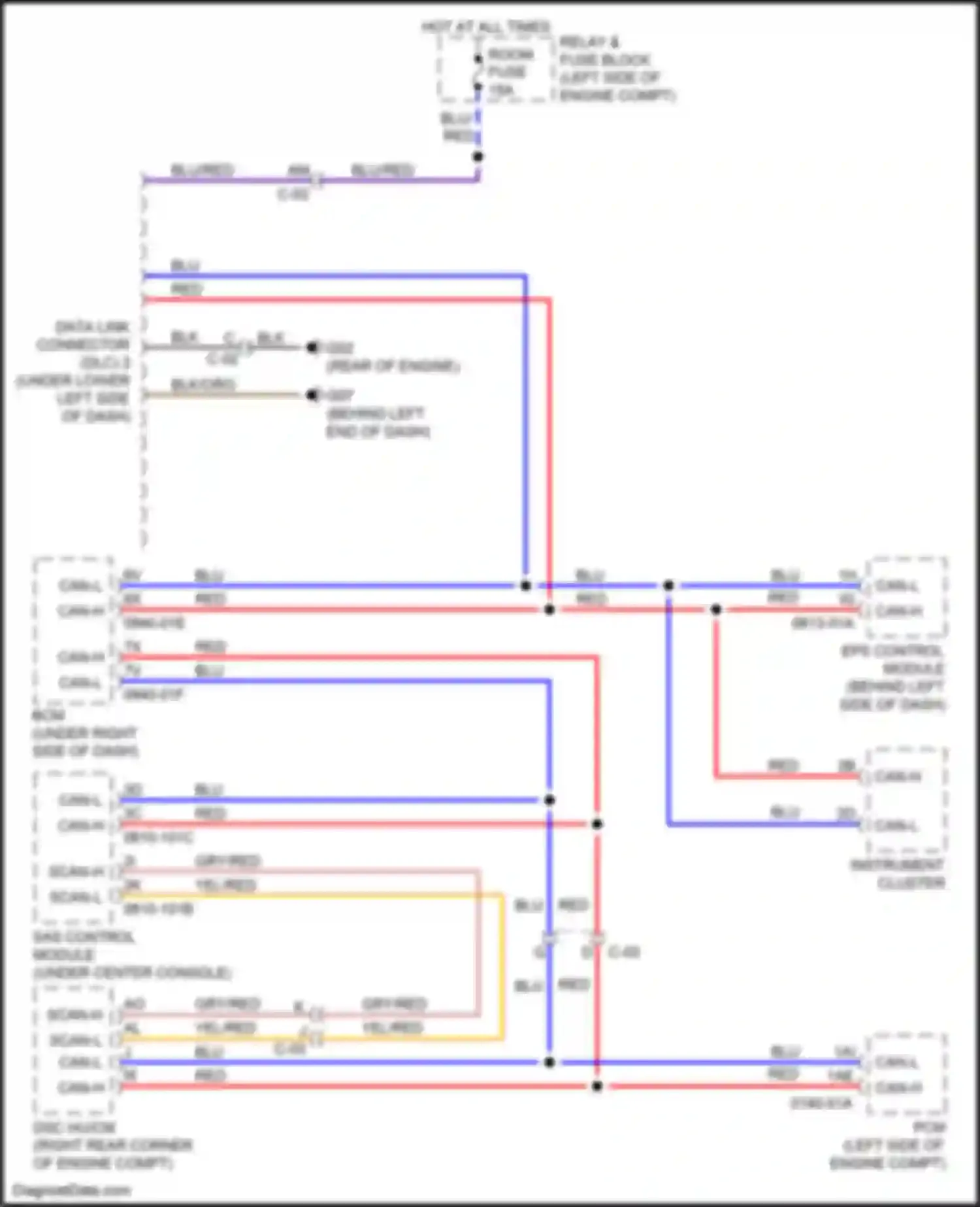 2 Mazda II facelift (2010-2014): Computer data lines circuit