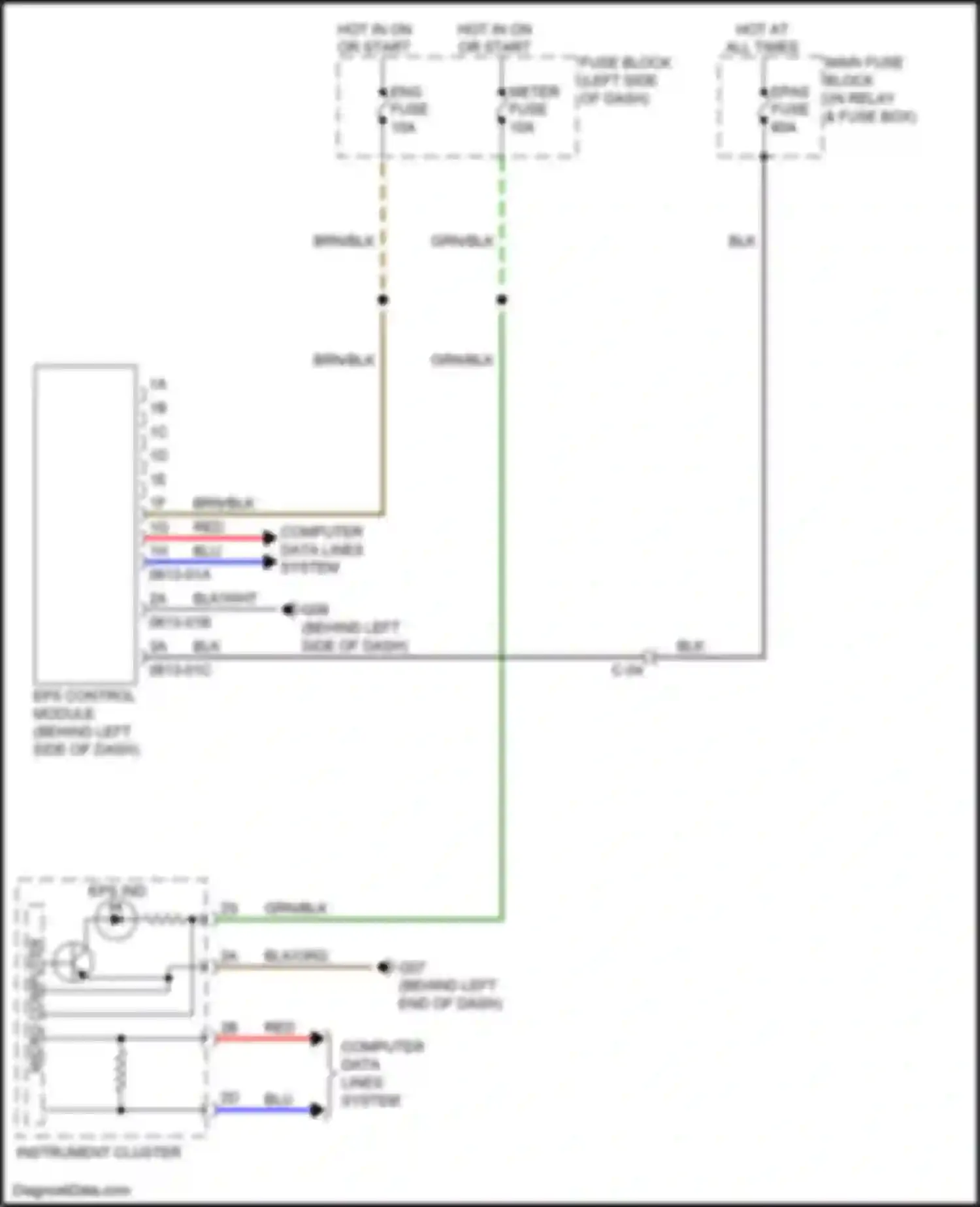 2 Mazda II facelift (2010-2014): Electronic power steering circuit
