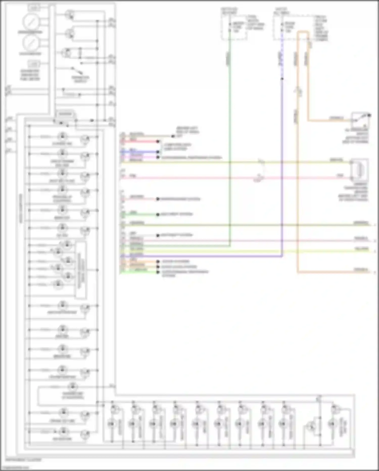 2 Mazda II facelift (2010-2014): Instrument cluster circuit (1 of 2)