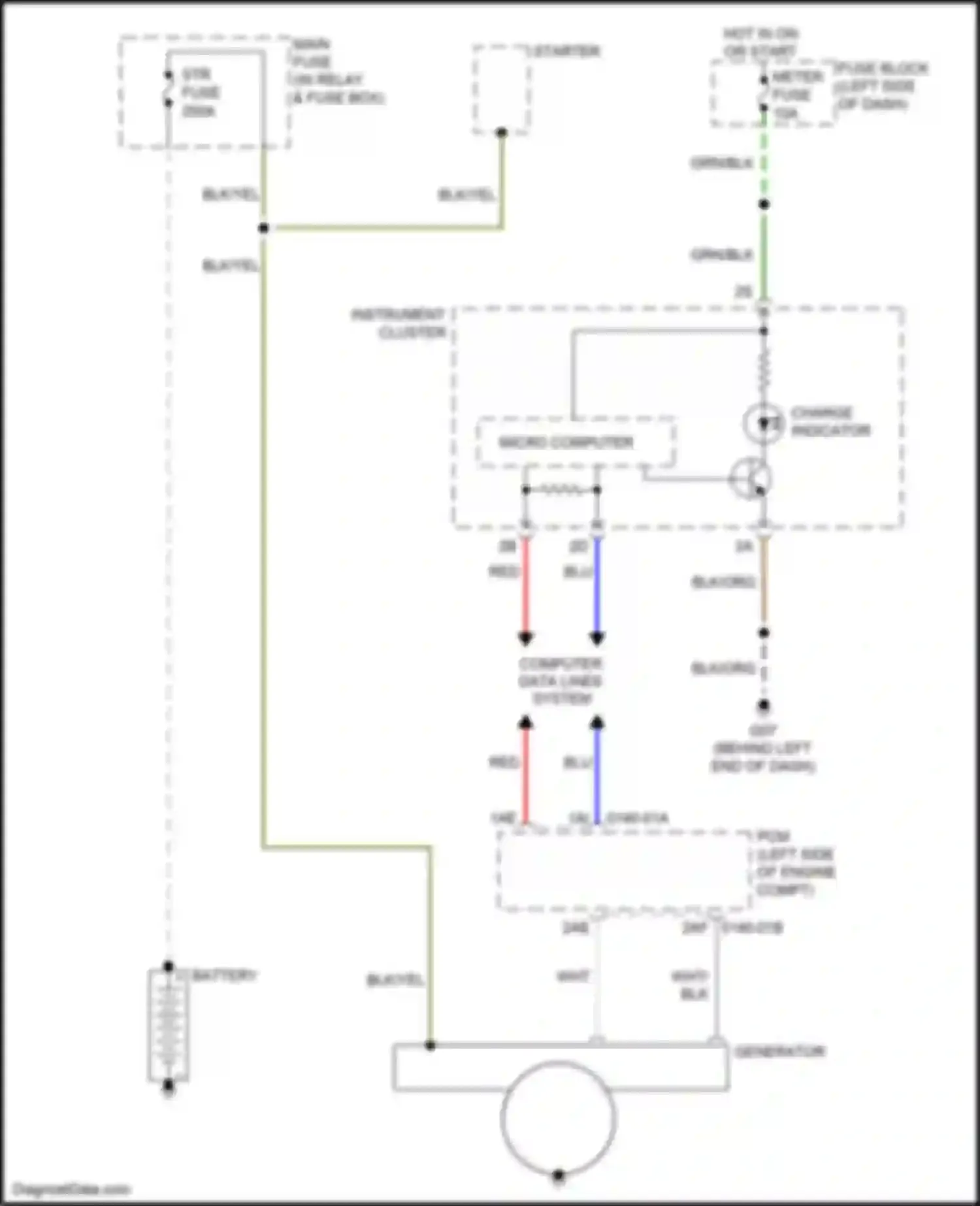 2 Mazda II facelift (2010-2014): Charging circuit
