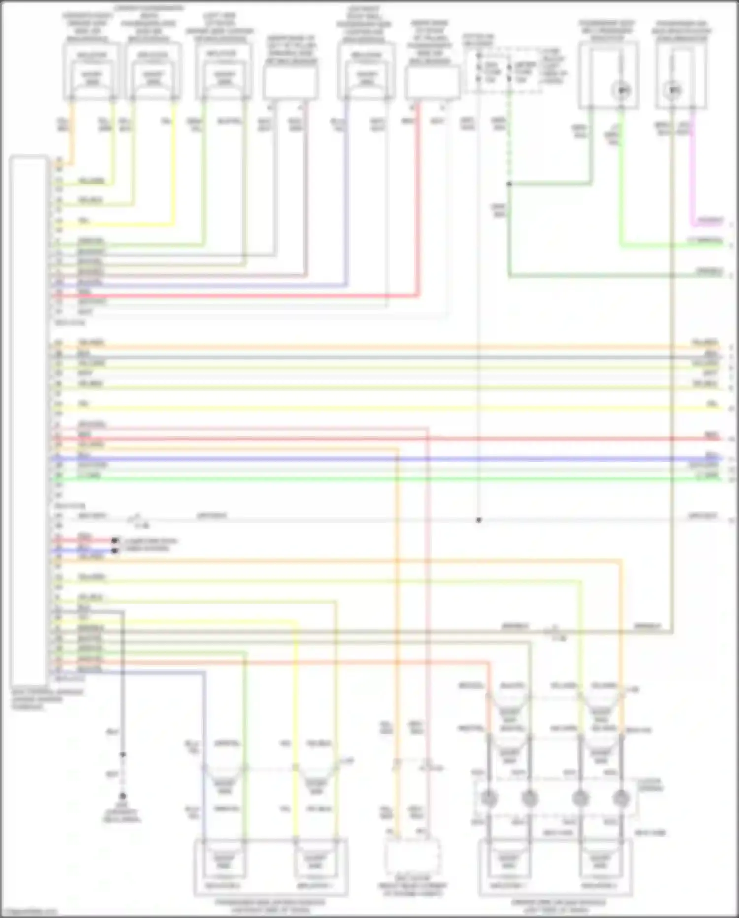 2 Mazda II facelift (2010-2014): Supplemental restraints circuit (1 of 2)