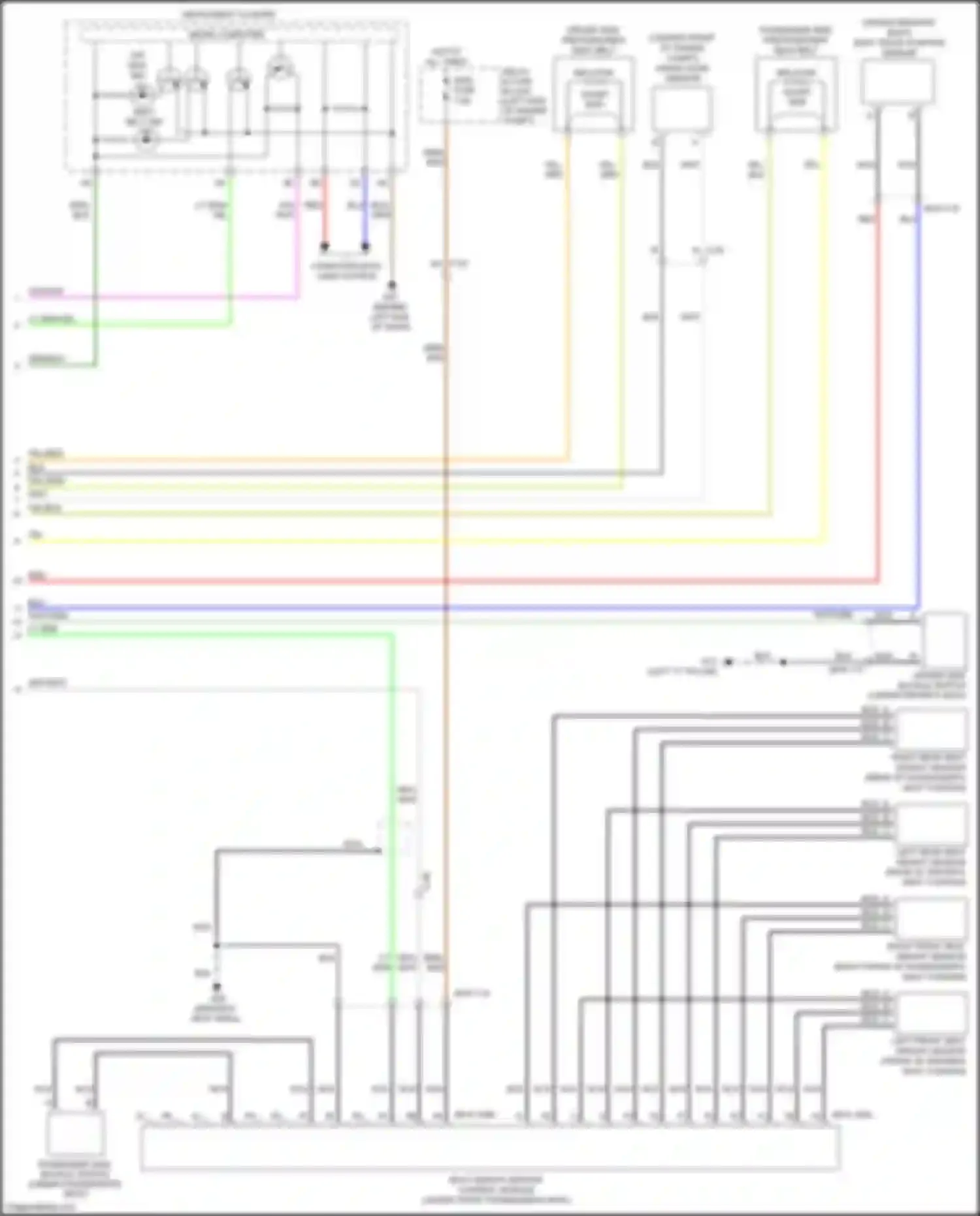 2 Mazda II facelift (2010-2014): Supplemental restraints circuit (2 of 2)