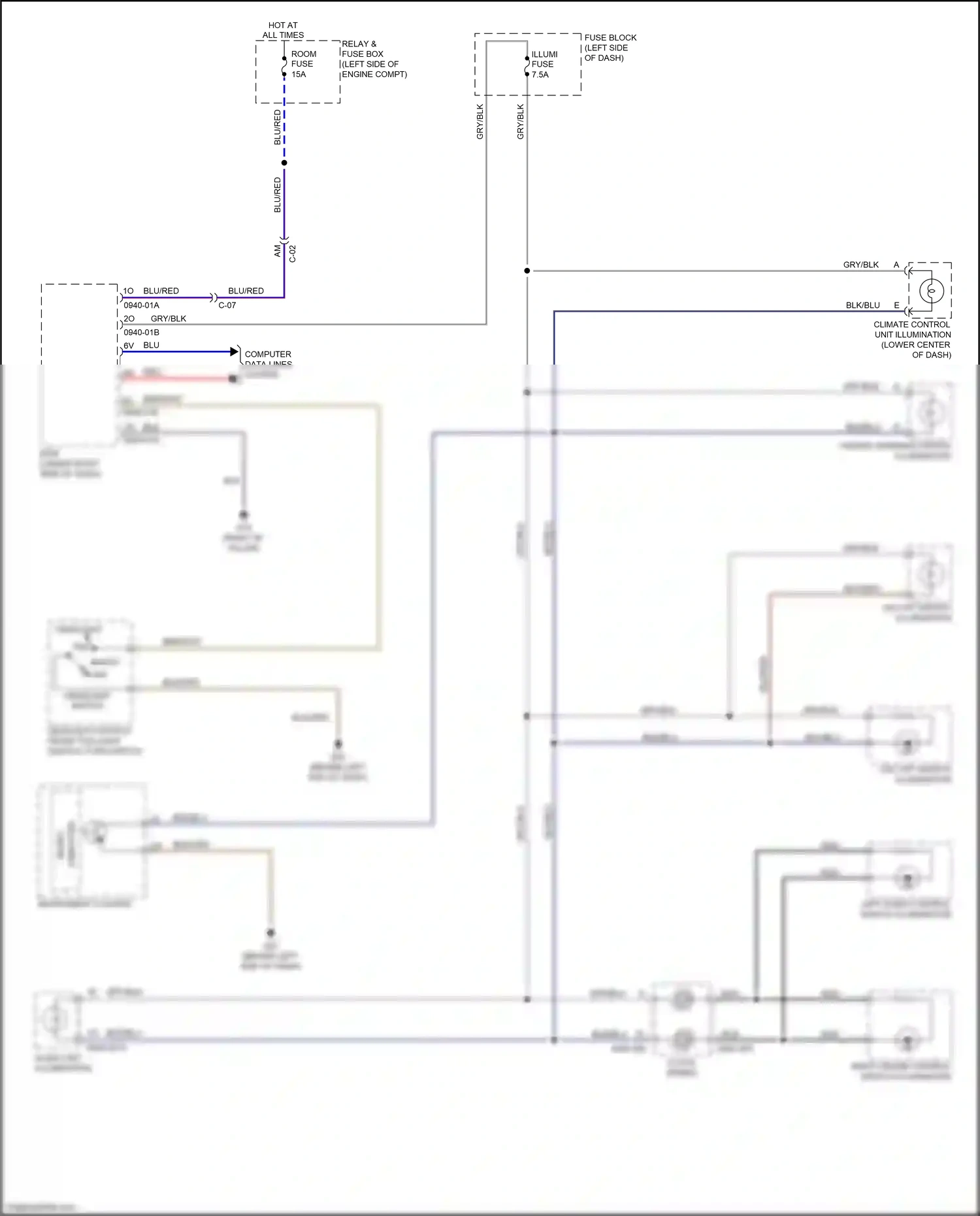 Wiring diagram 0922-202 clock spring for Mazda 2 II facelift (2010-2014) (2 of 2)