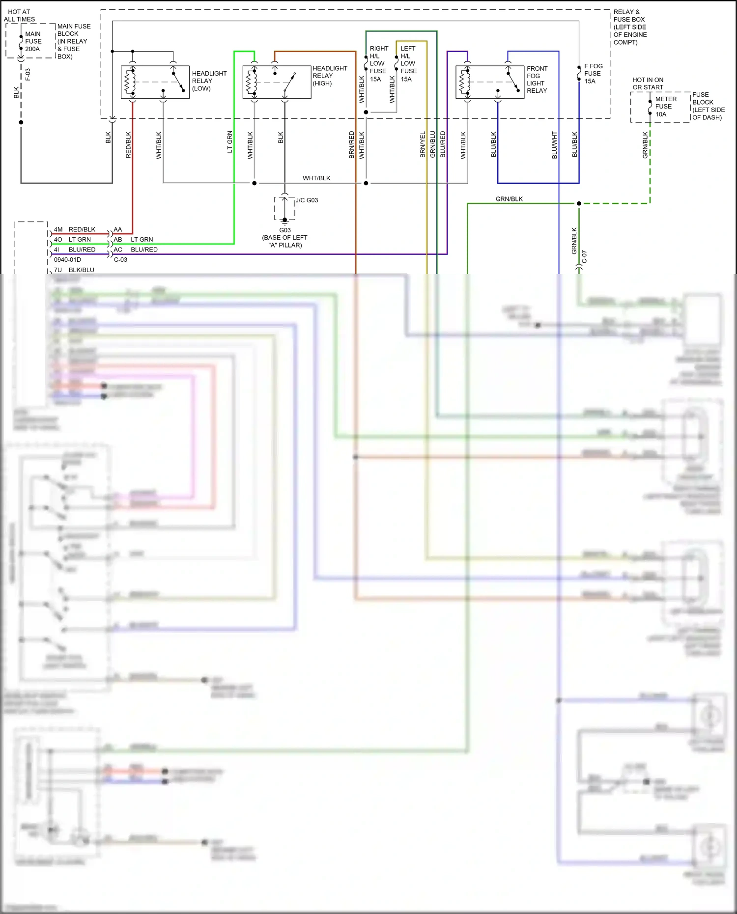Wiring diagram blk/org for Mazda 2 II facelift (2010-2014) (6 of 28)