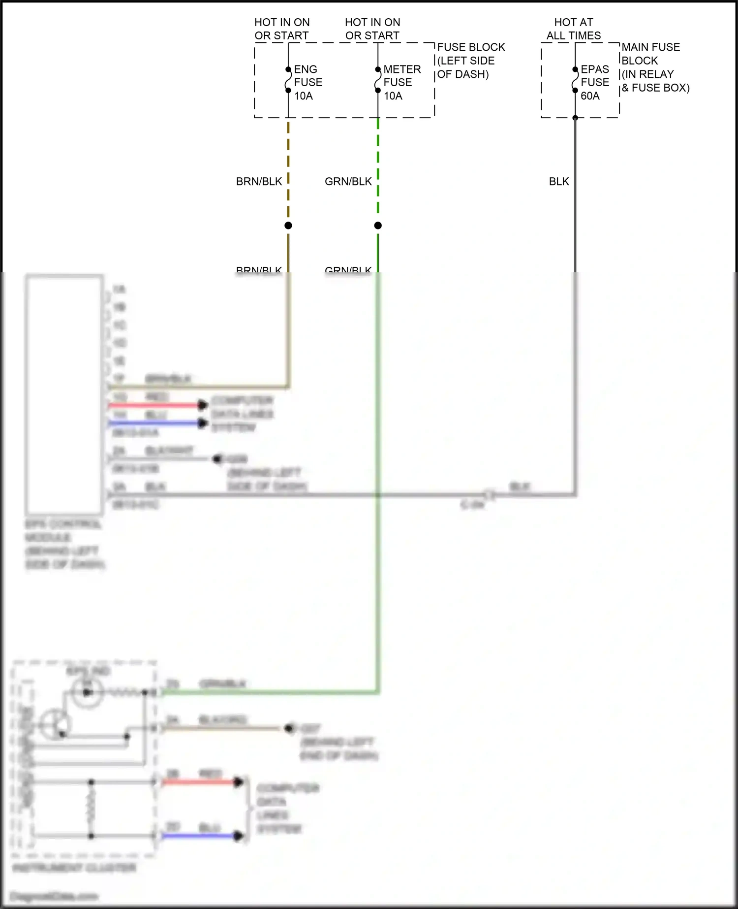 Wiring diagram blk/wht for Mazda 2 II facelift (2010-2014) (4 of 12)