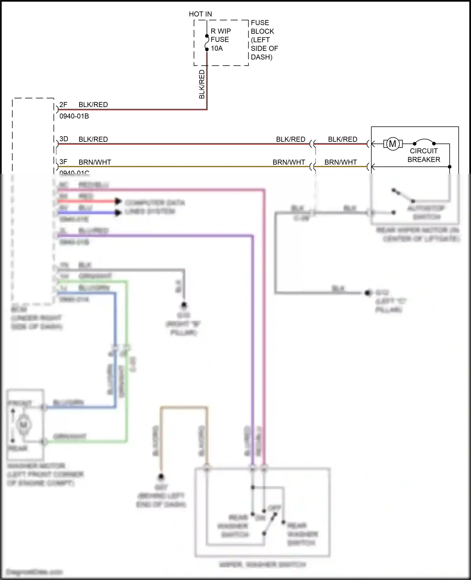 Wiring diagram blu for Mazda 2 II facelift (2010-2014) (9 of 34)
