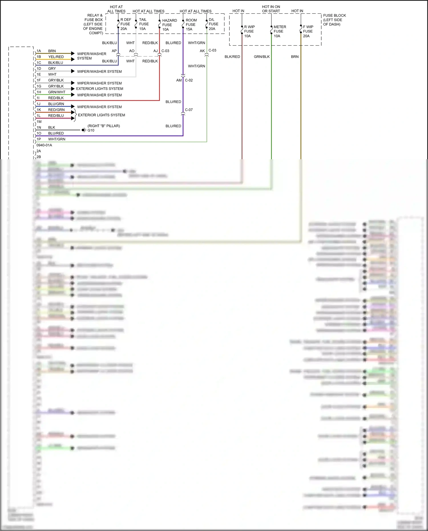 Wiring diagram grn/blk for Mazda 2 II facelift (2010-2014) (1 of 27)