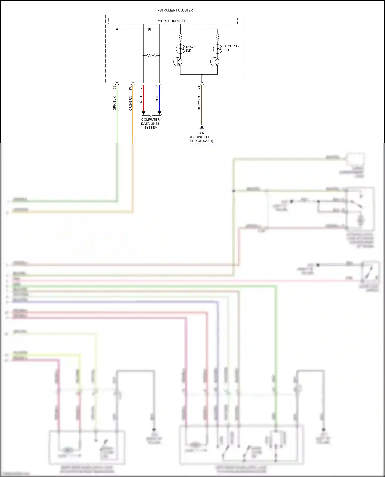 Mazda 2 II facelift (2010-2014) microcomputer wiring diagram  (2 of 8)