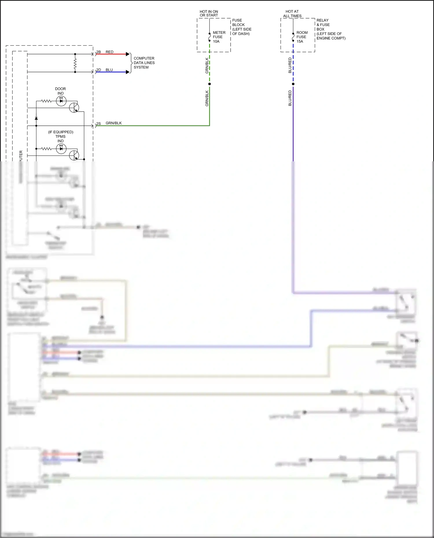 Mazda 2 II facelift (2010-2014) microcomputer wiring diagram  (7 of 8)