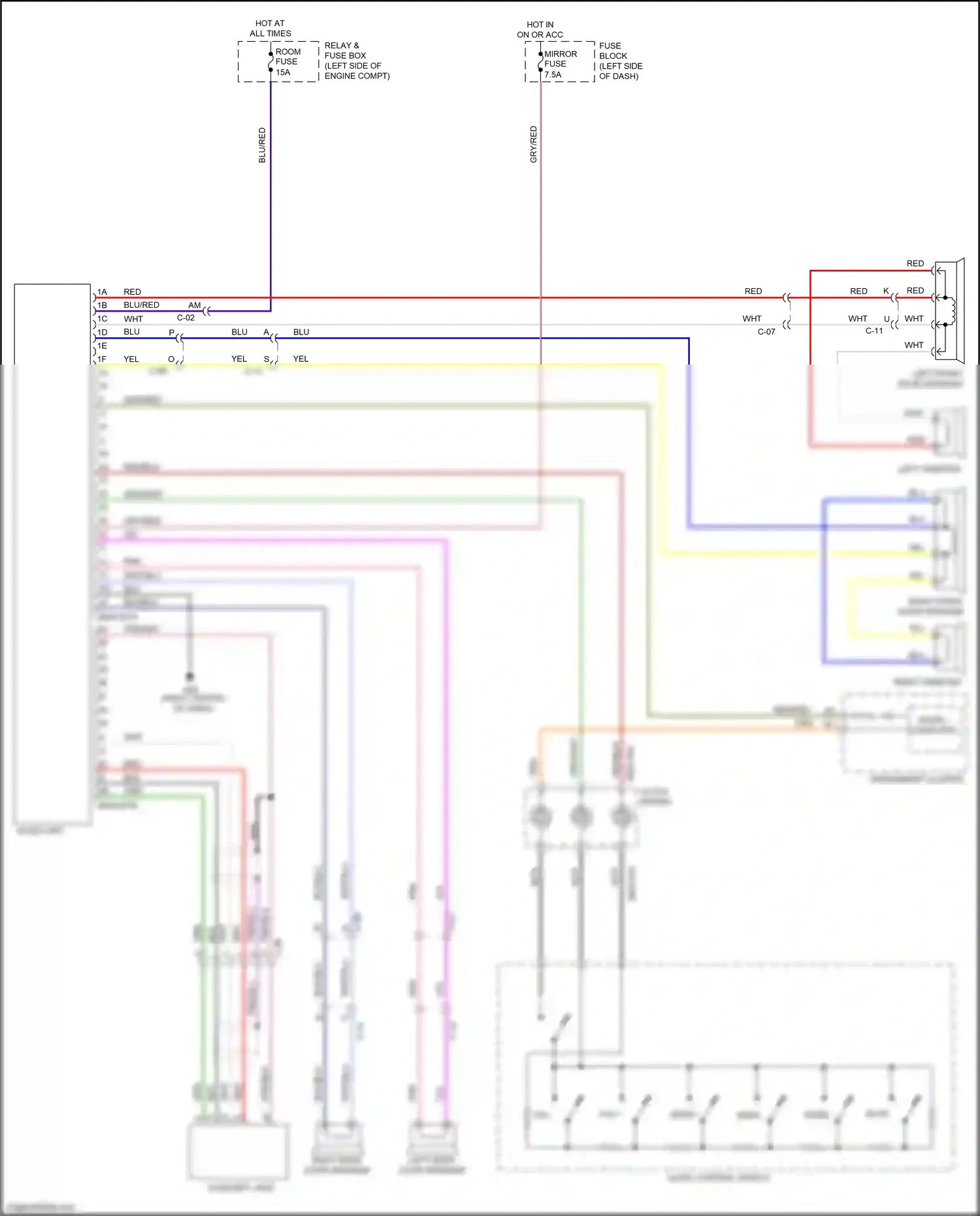 Mazda 2 II facelift (2010-2014) mode wiring diagram  (1 of 1)