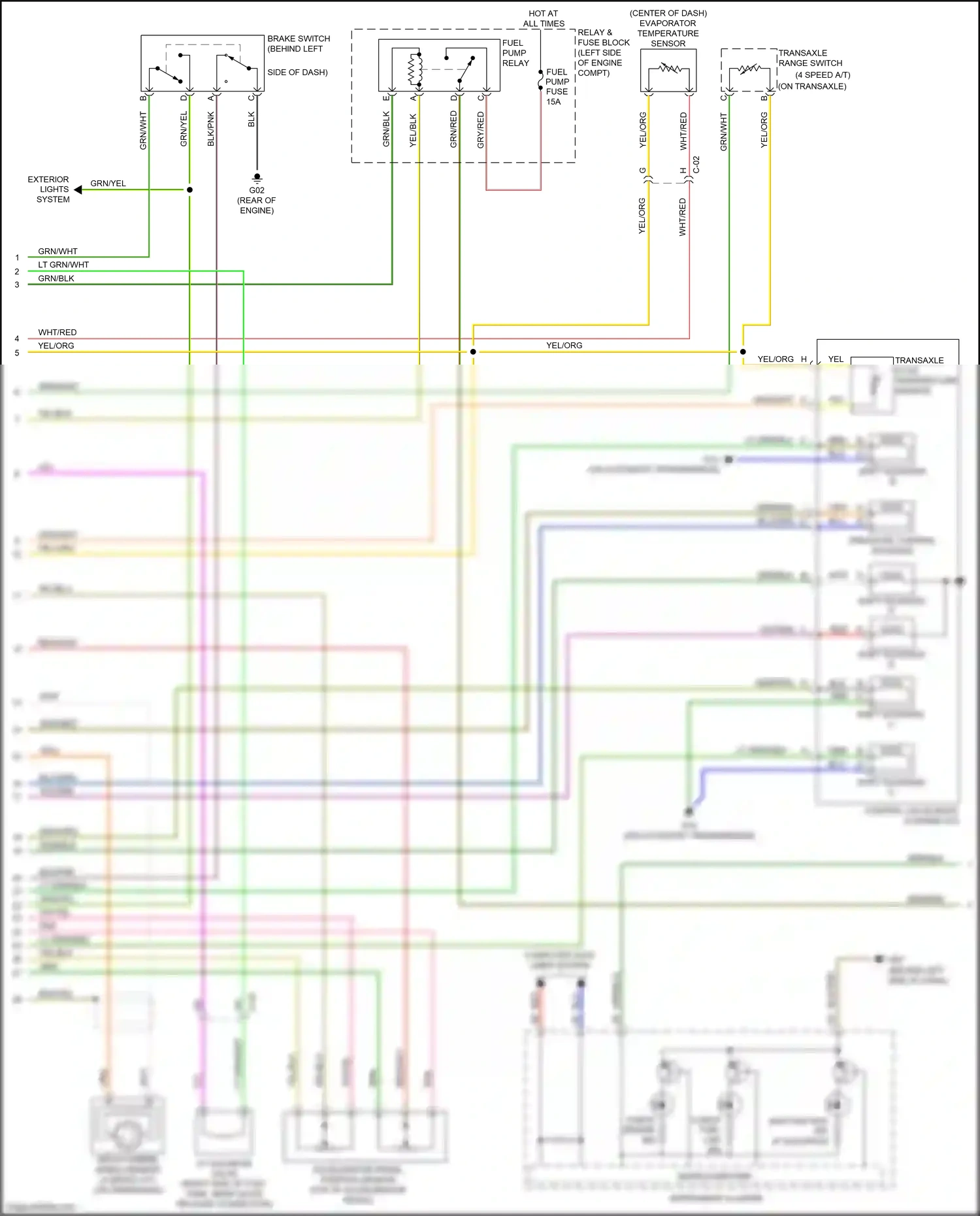 Mazda 2 II facelift (2010-2014) (on transaxle) wiring diagram  (4 of 4)