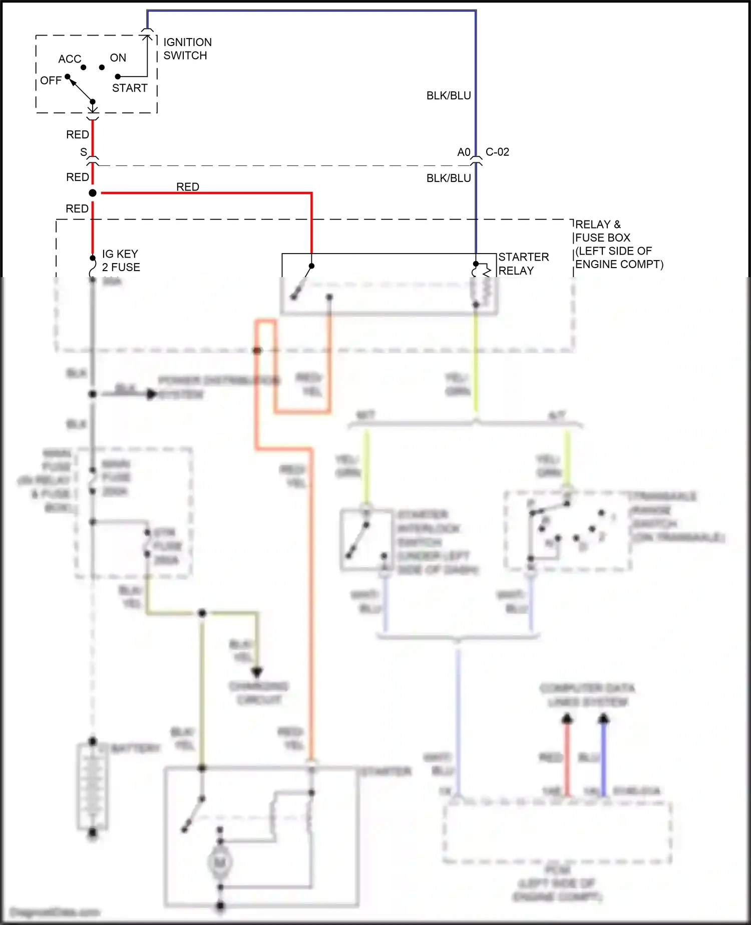Mazda 2 II facelift (2010-2014) (on transaxle) wiring diagram  (2 of 4)
