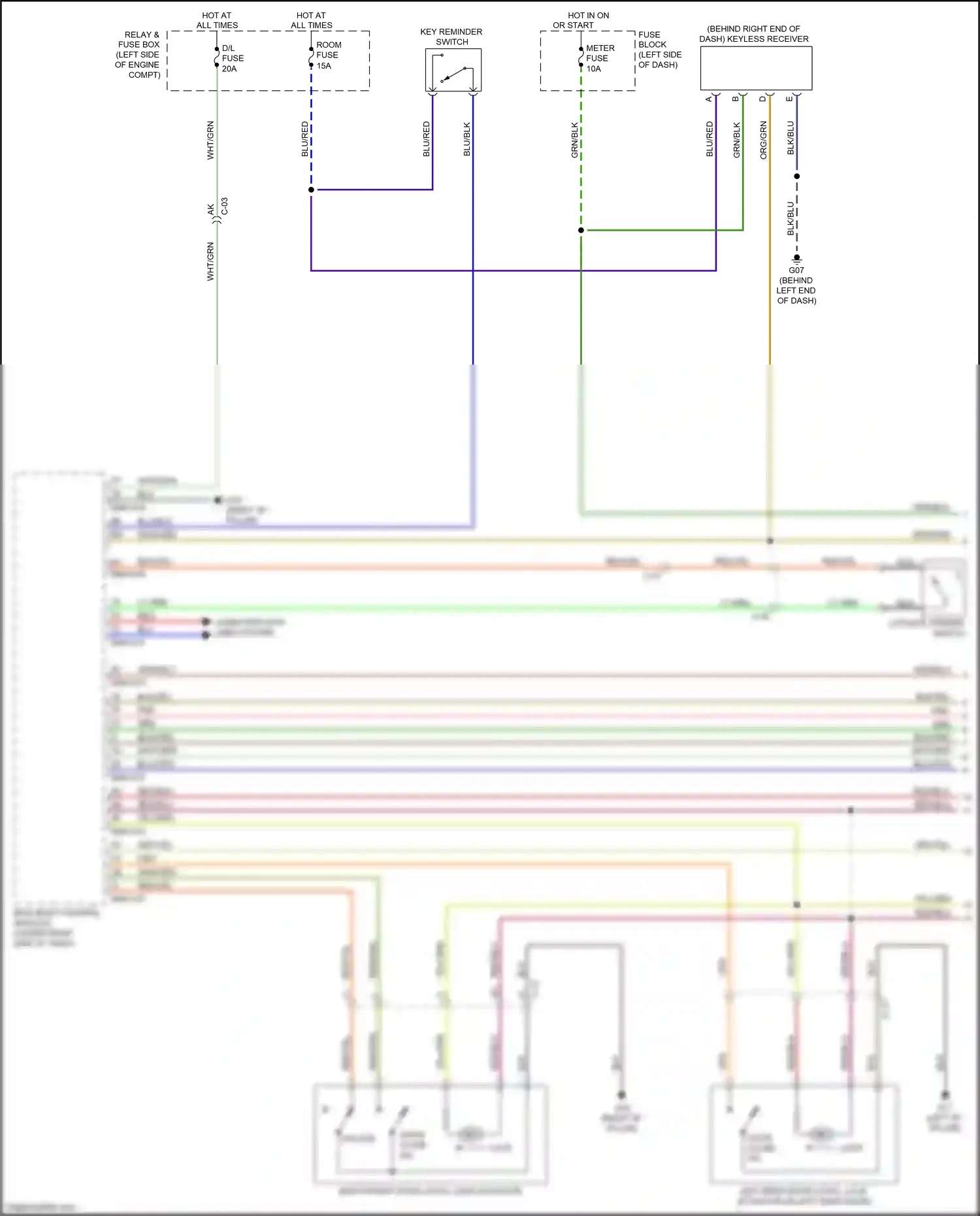 Wiring diagram yel/grn for Mazda 2 II facelift (2010-2014) (6 of 13)