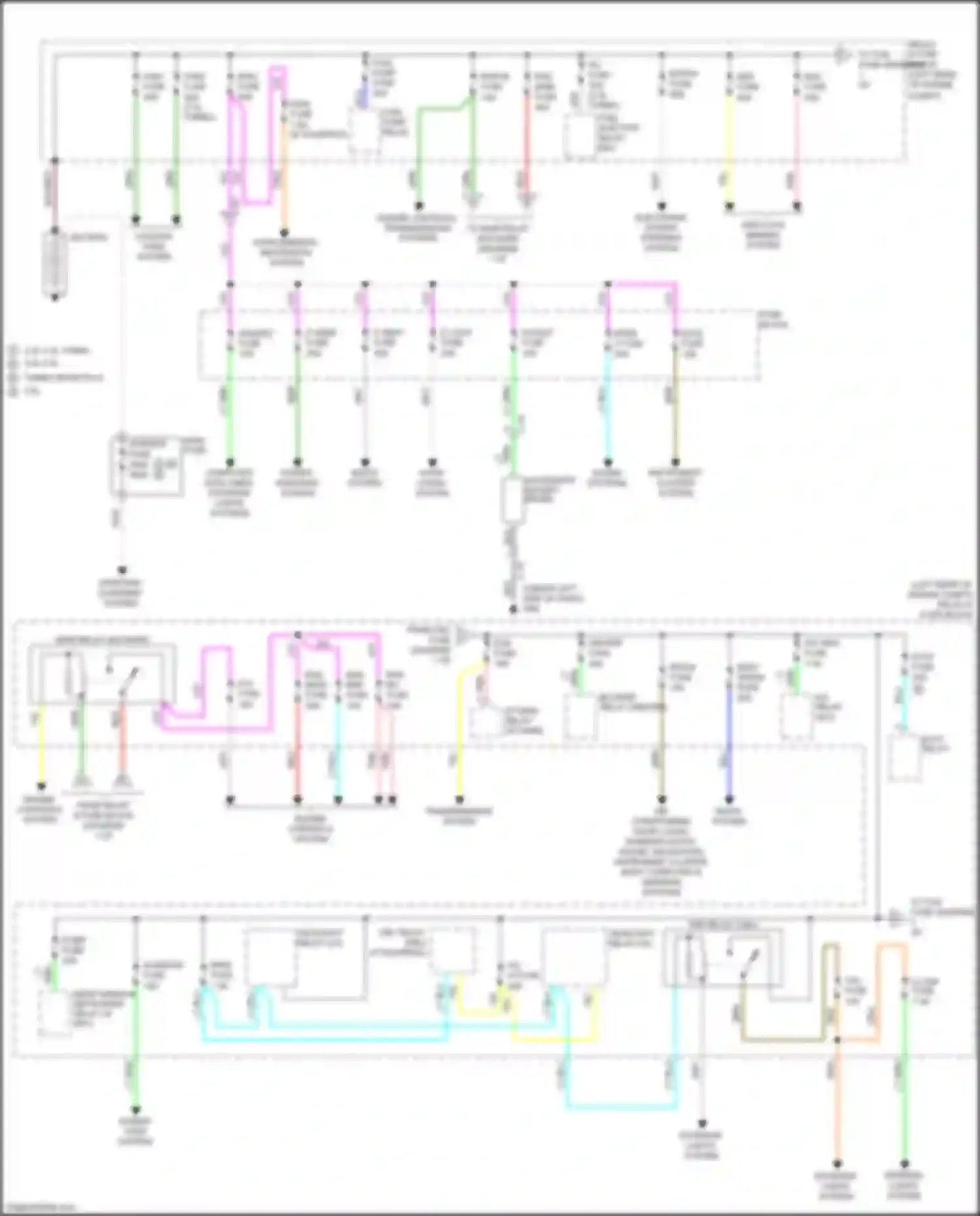 3 MPS Mazda II facelift (2011-2013): Power distribution circuit, w/o advanced keyless entry & start system (1 of 2)