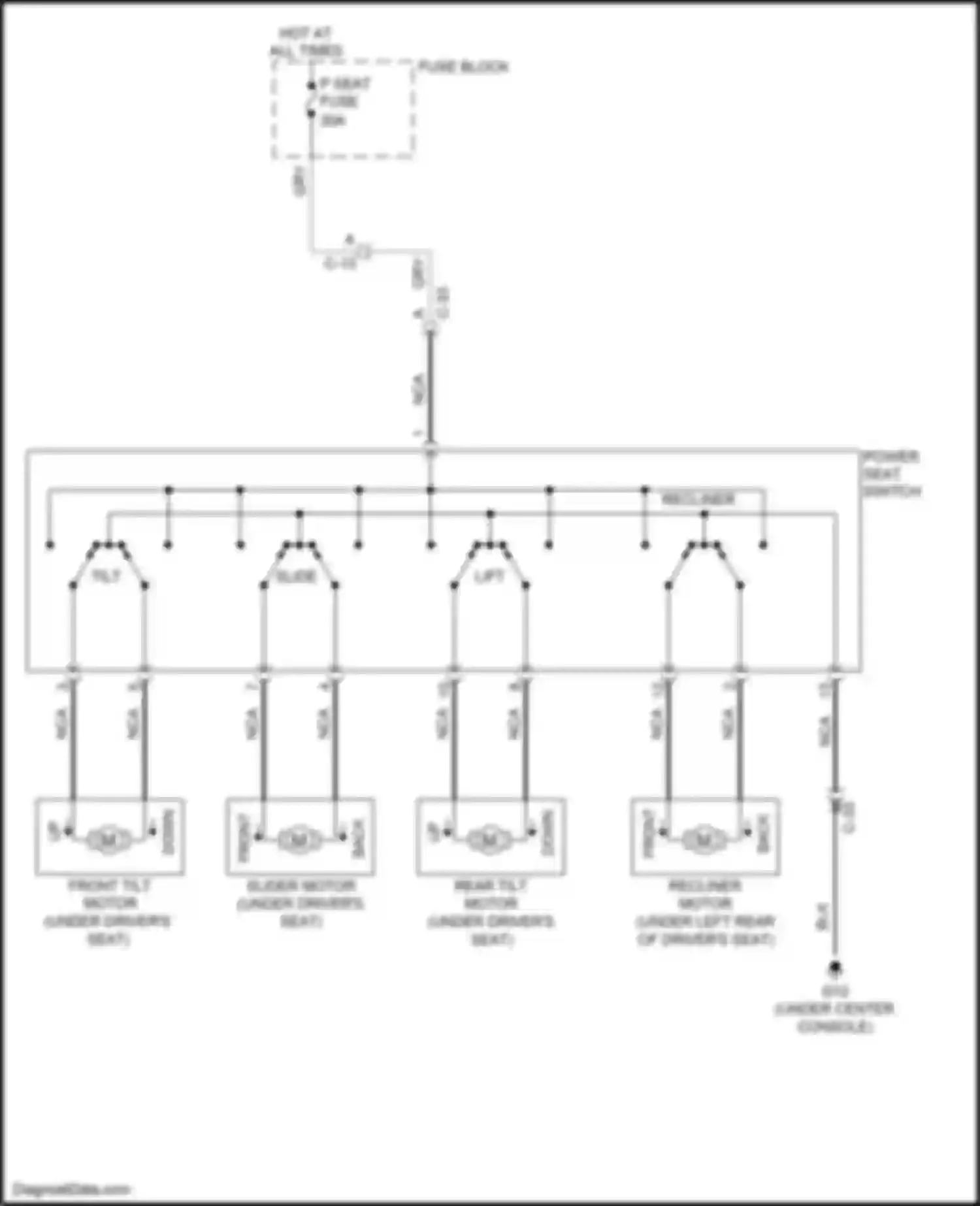 3 MPS Mazda II facelift (2011-2013): Power seats circuit
