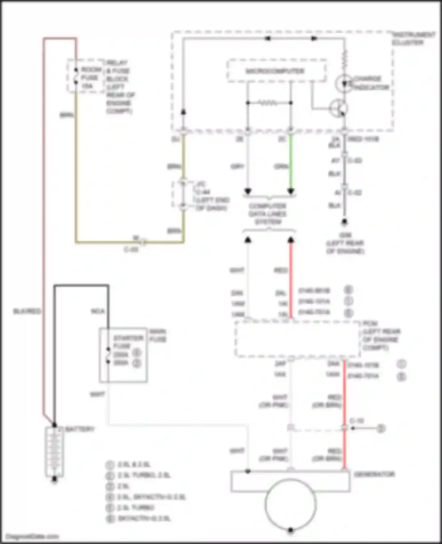 3 MPS Mazda II facelift (2011-2013): Charging circuit