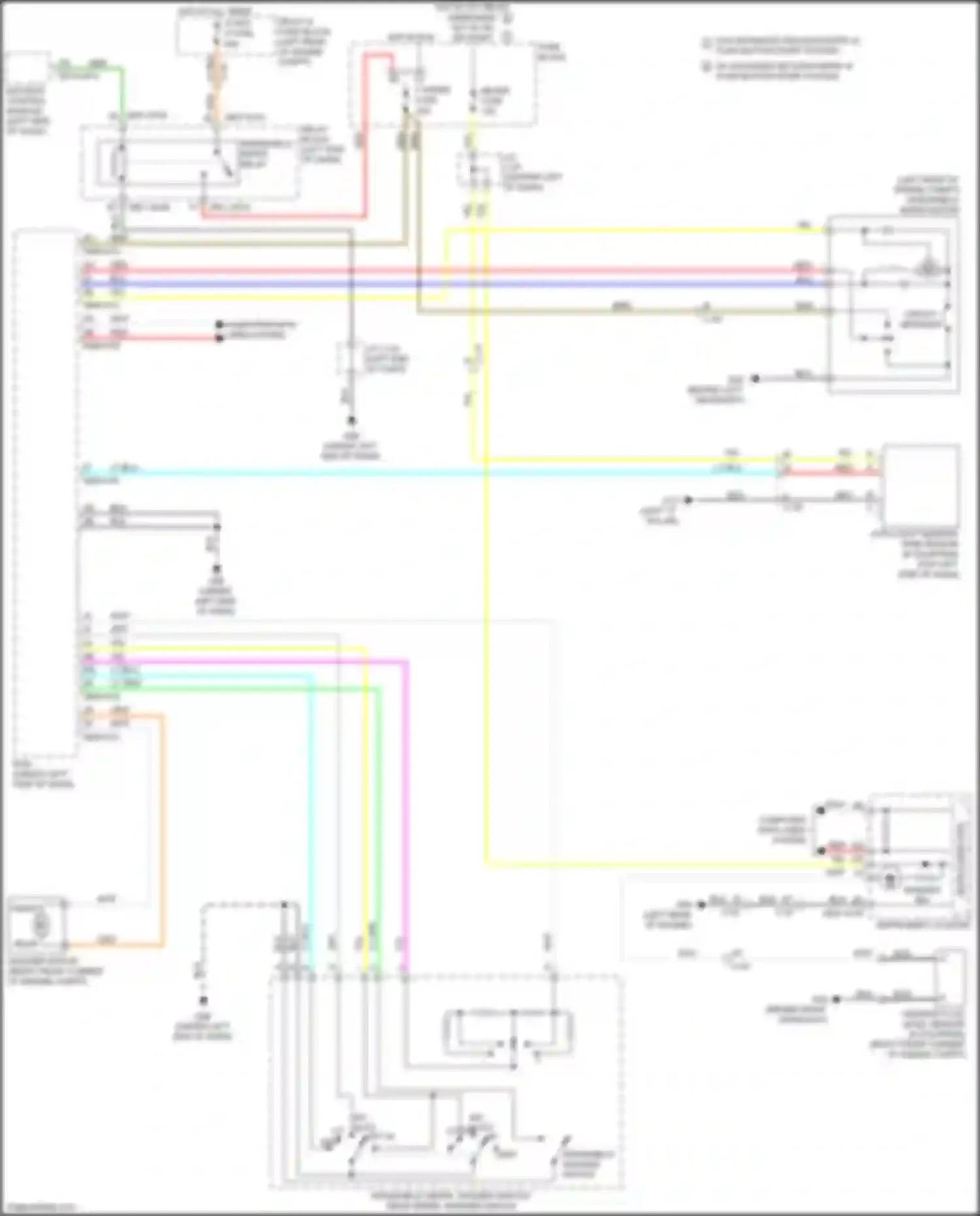 3 MPS Mazda II facelift (2011-2013): Front wiper/washer circuit, w/ auto wiper system