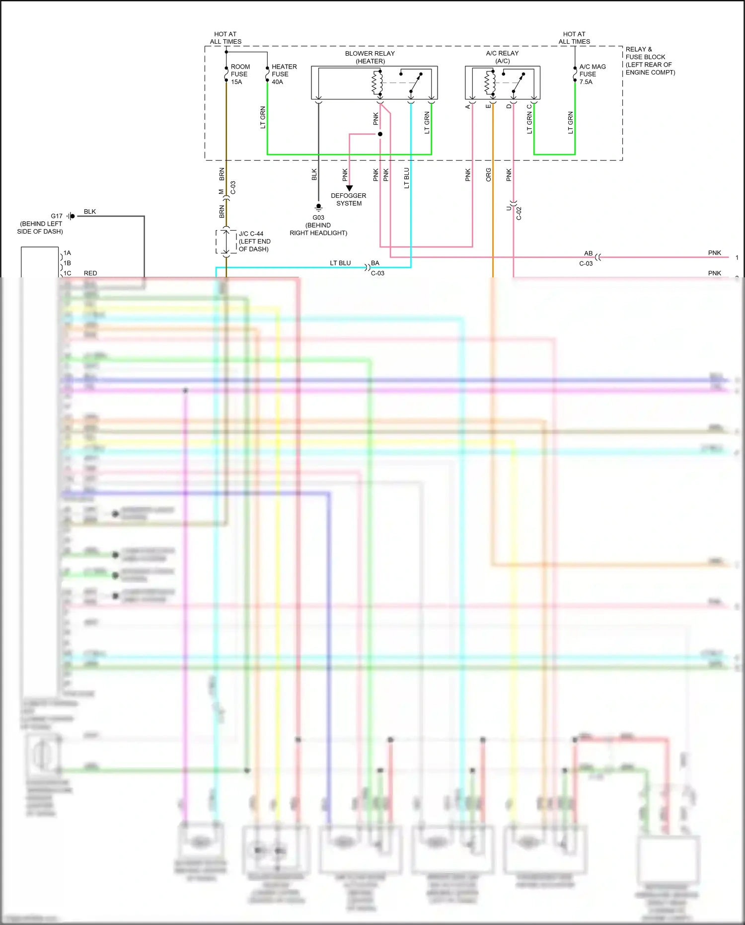 Mazda 3 MPS II facelift (2011-2013) climate control unit wiring diagram  (1 of 5)