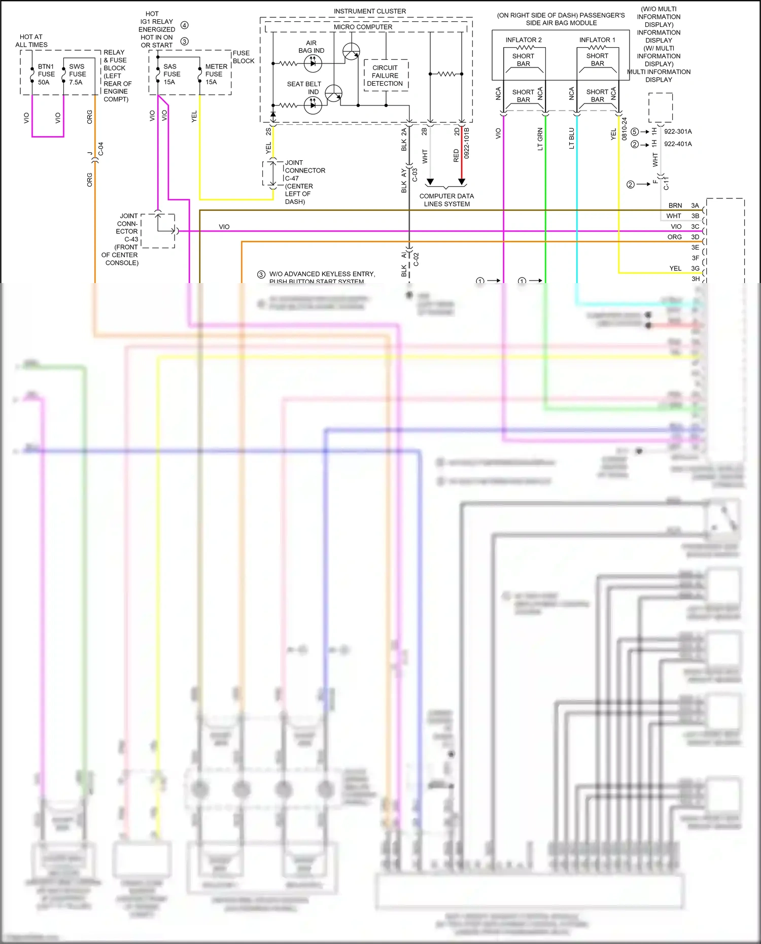 Mazda 3 MPS II facelift (2011-2013) clock- spring wiring diagram  (10 of 12)