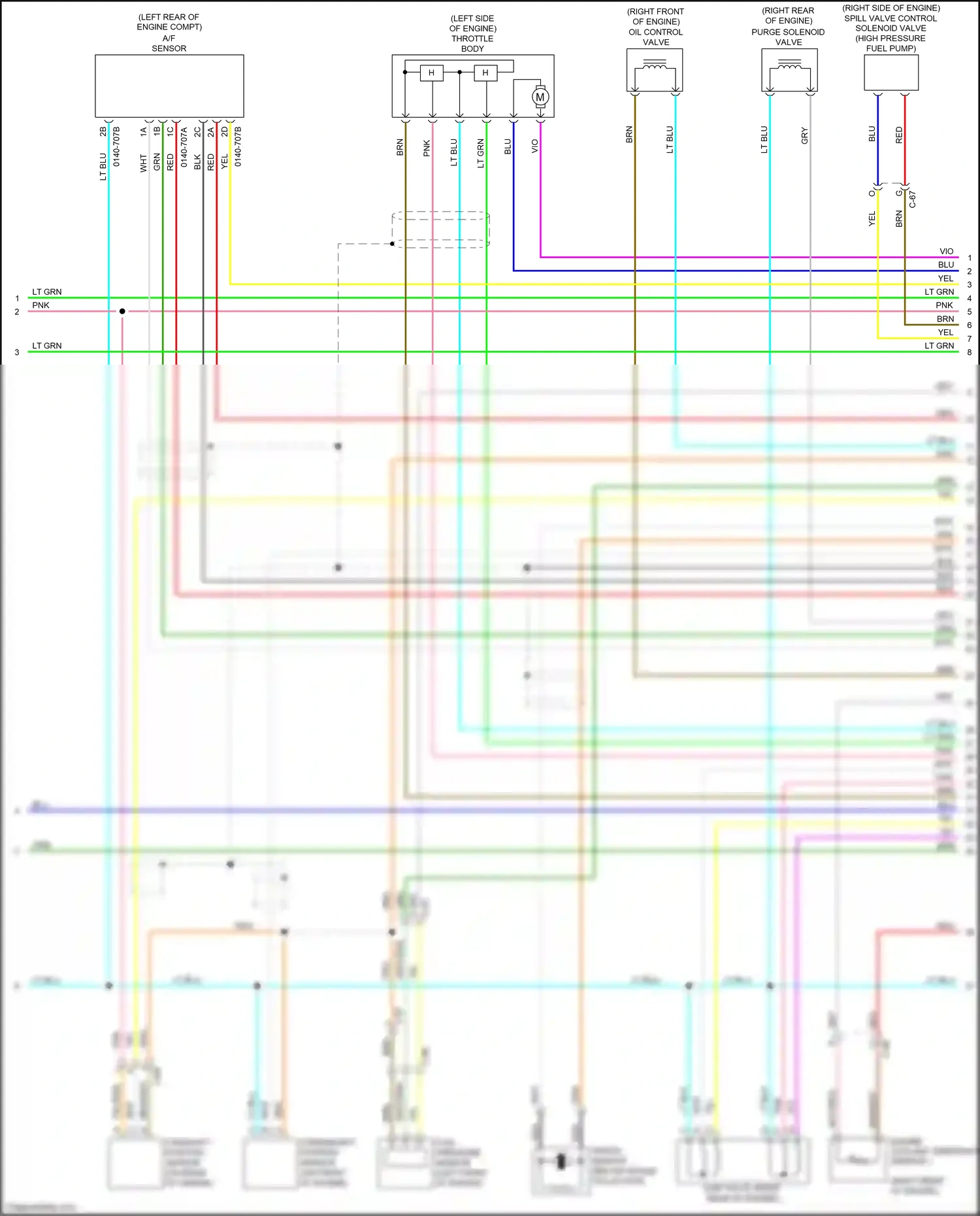 Mazda 3 MPS II facelift (2011-2013) engine coolant temperature sensor 1 wiring diagram  (6 of 7)