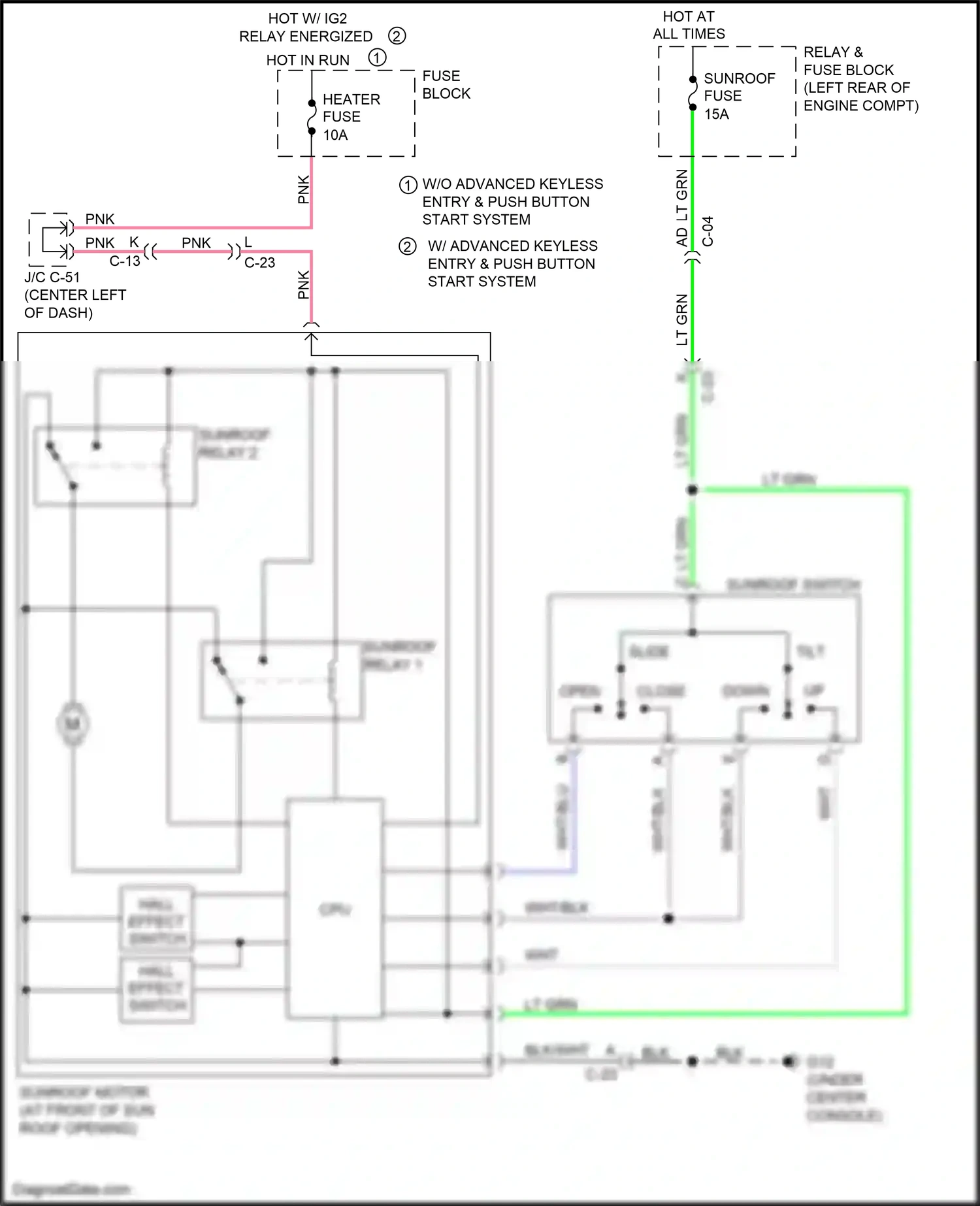 Mazda 3 MPS II facelift (2011-2013) hall effect switch wiring diagram  (1 of 1)