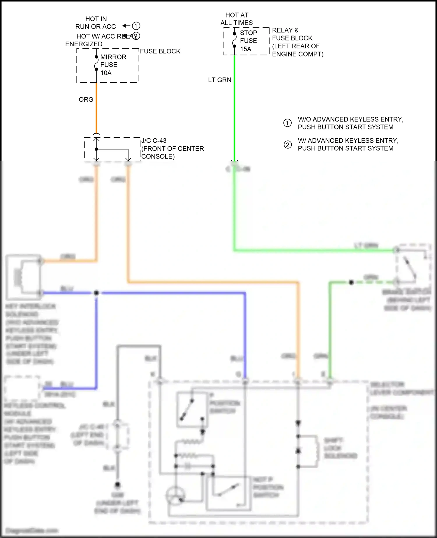 Mazda 3 MPS II facelift (2011-2013) position switch) wiring diagram  (1 of 1)