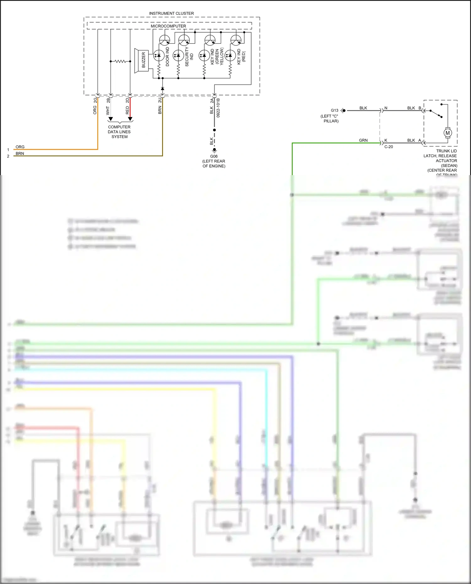 Mazda 3 MPS II facelift (2011-2013) security wiring diagram  (1 of 2)
