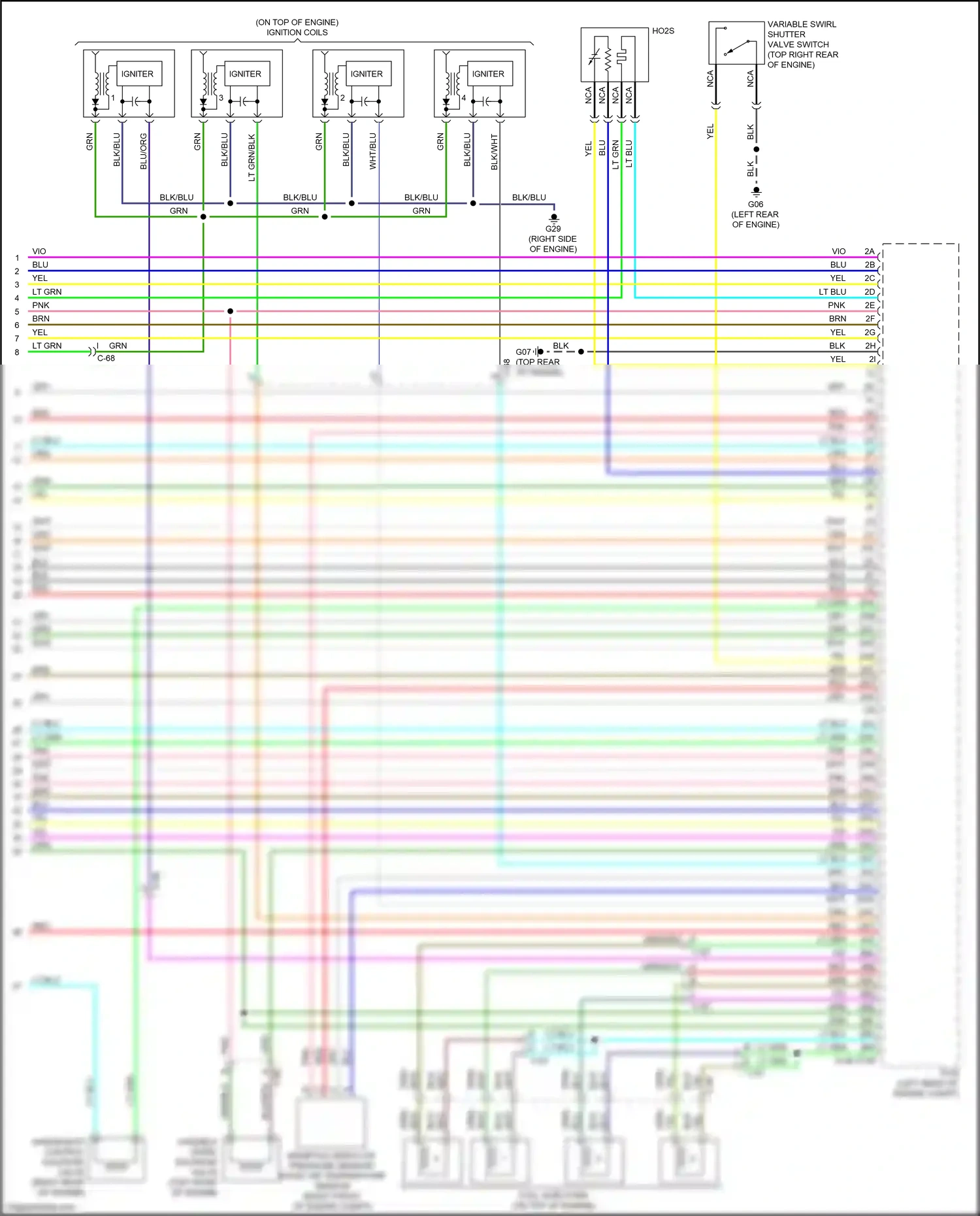 Mazda 3 MPS II facelift (2011-2013) variable swirl shutter valve switch wiring diagram  (1 of 1)