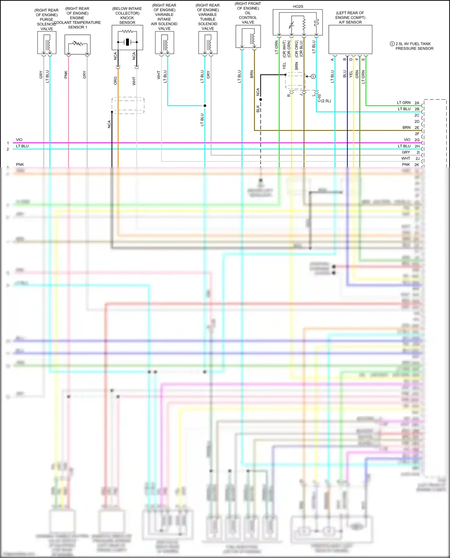 Mazda 3 MPS II facelift (2011-2013) variable tumble shutter valve switch wiring diagram  (1 of 2)