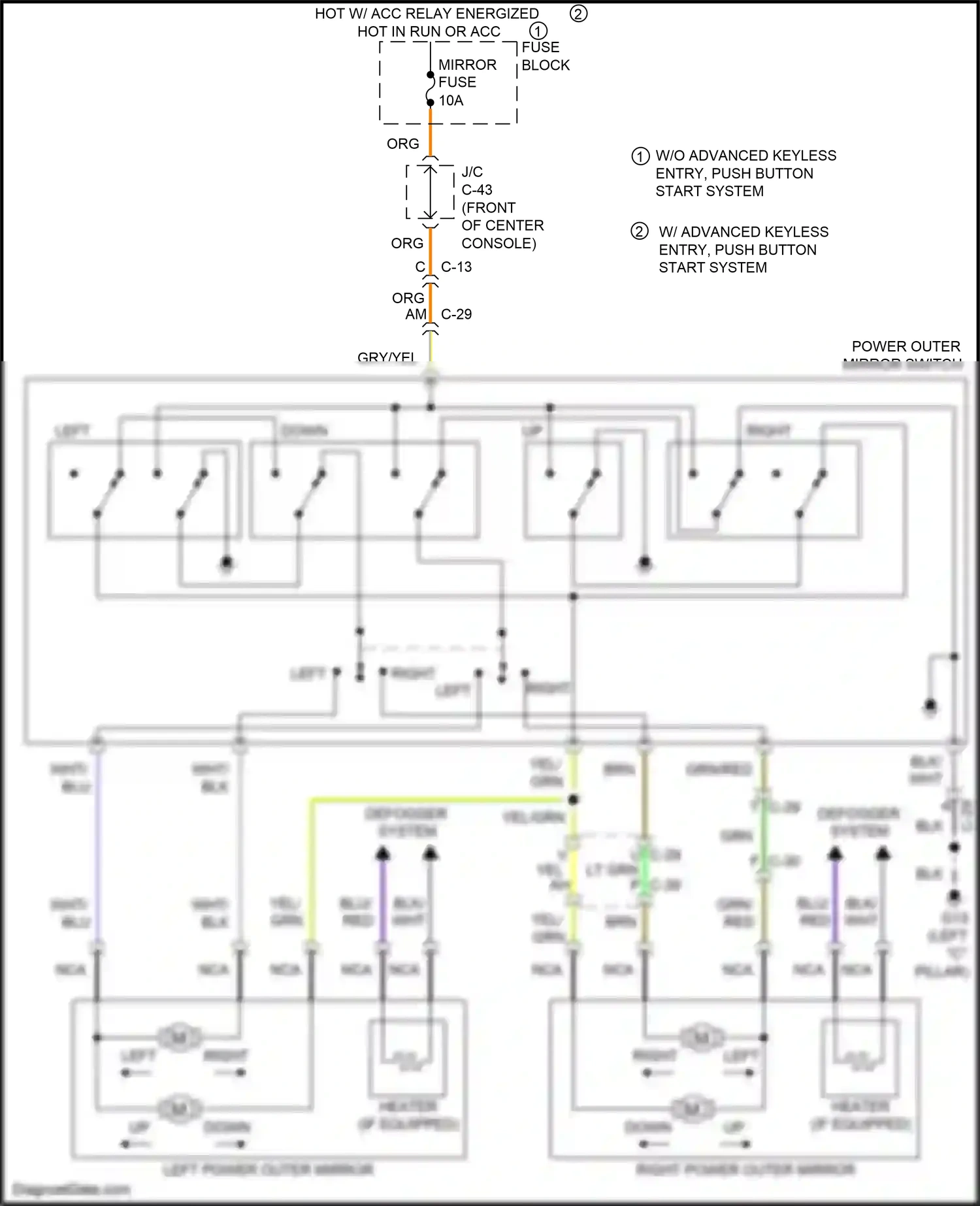 Mazda 3 MPS II facelift (2011-2013) w/ advanced keyless entry, push button start system wiring diagram  (17 of 29)