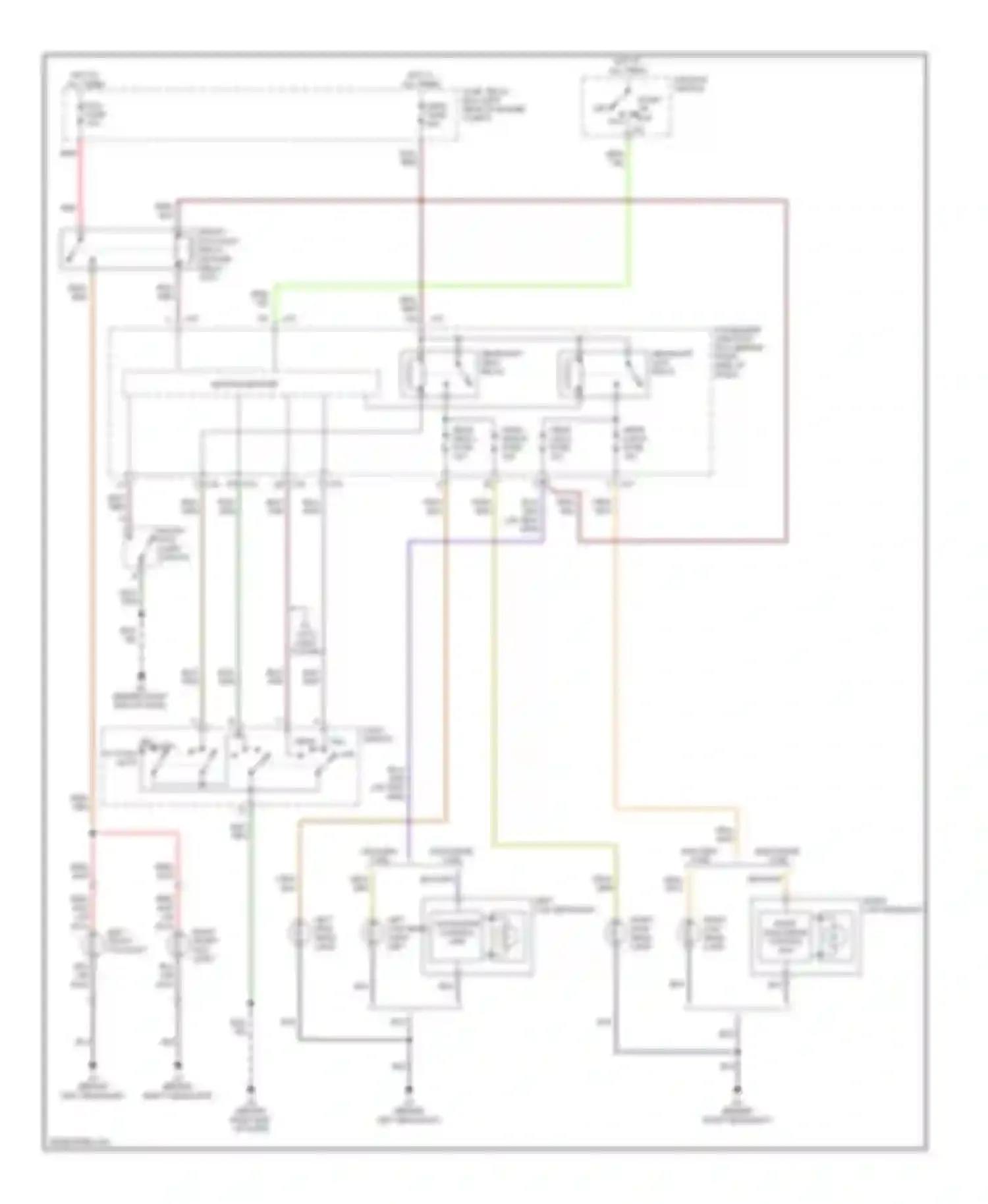 3 Mazda BK facelift (2006-2009): Headlights circuit, without drl
