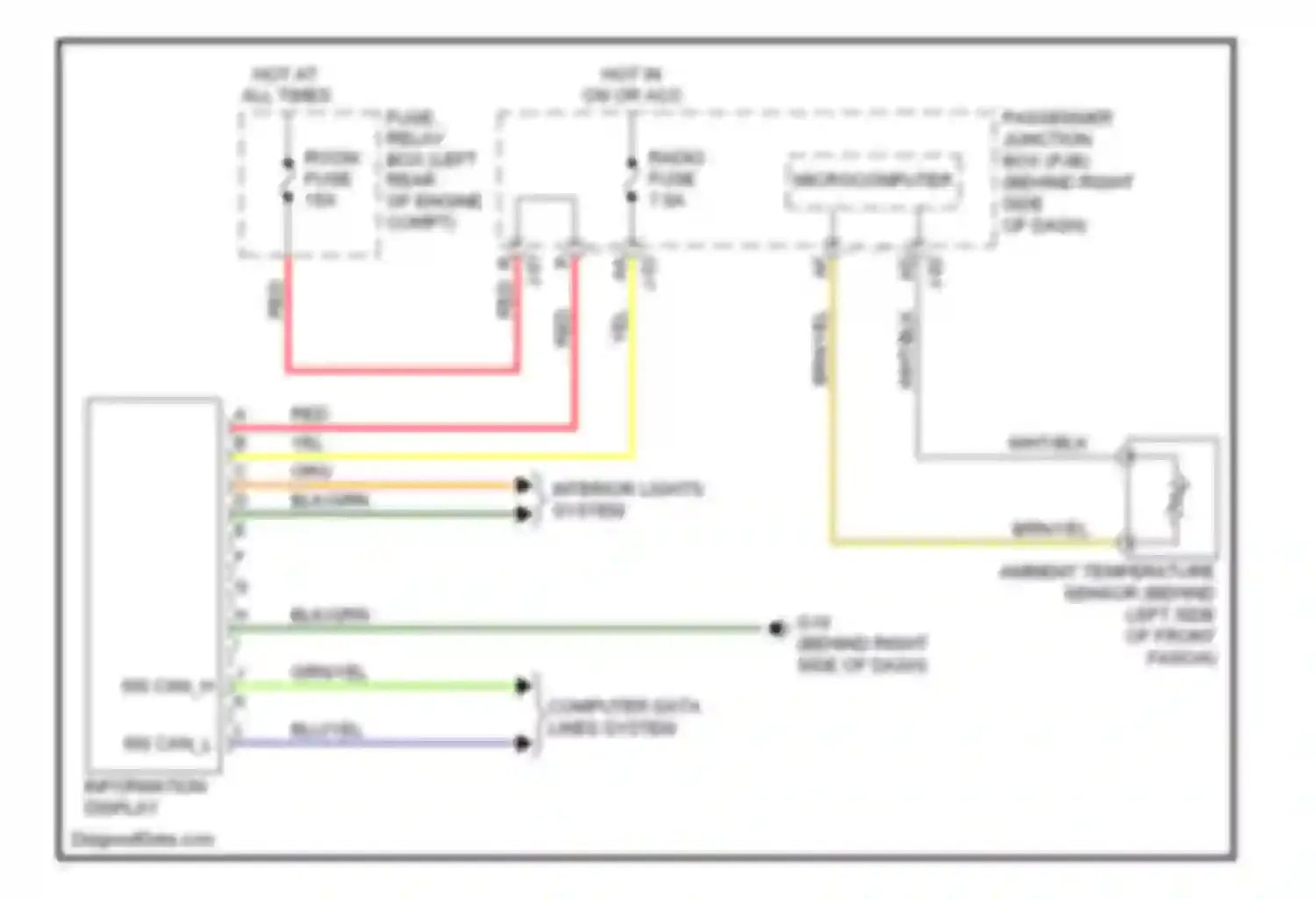 3 Mazda BK facelift (2006-2009): Multi-information system circuit