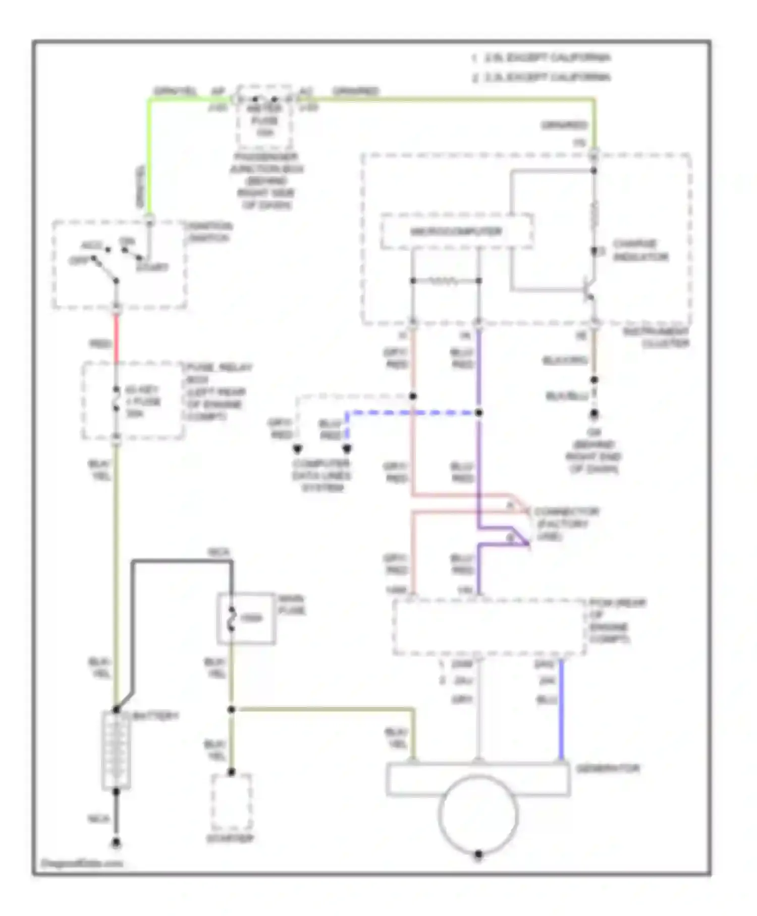3 Mazda BK facelift (2006-2009): Charging circuit