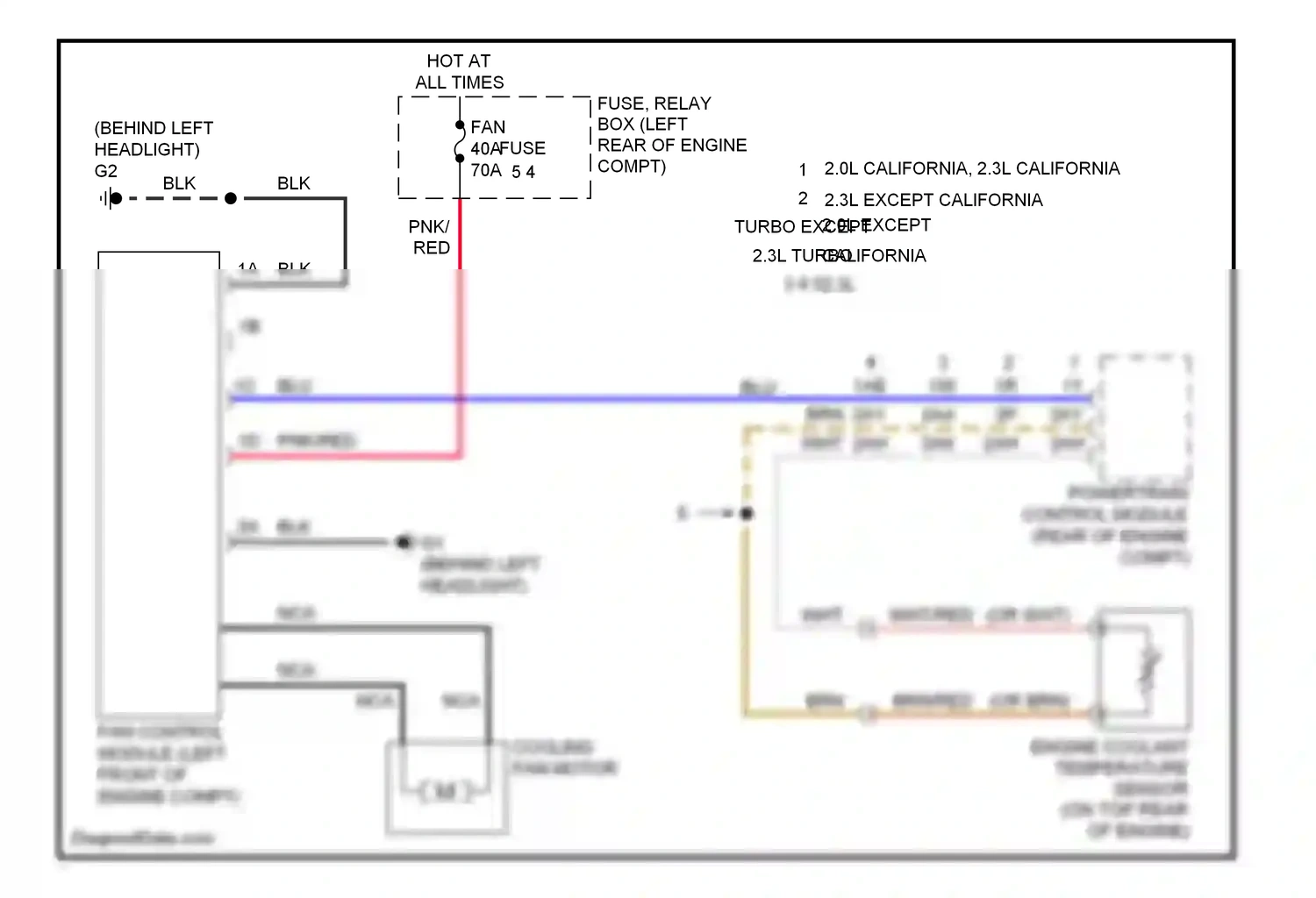 Wiring diagram blu for Mazda 3 BK facelift (2006-2009) (7 of 47)
