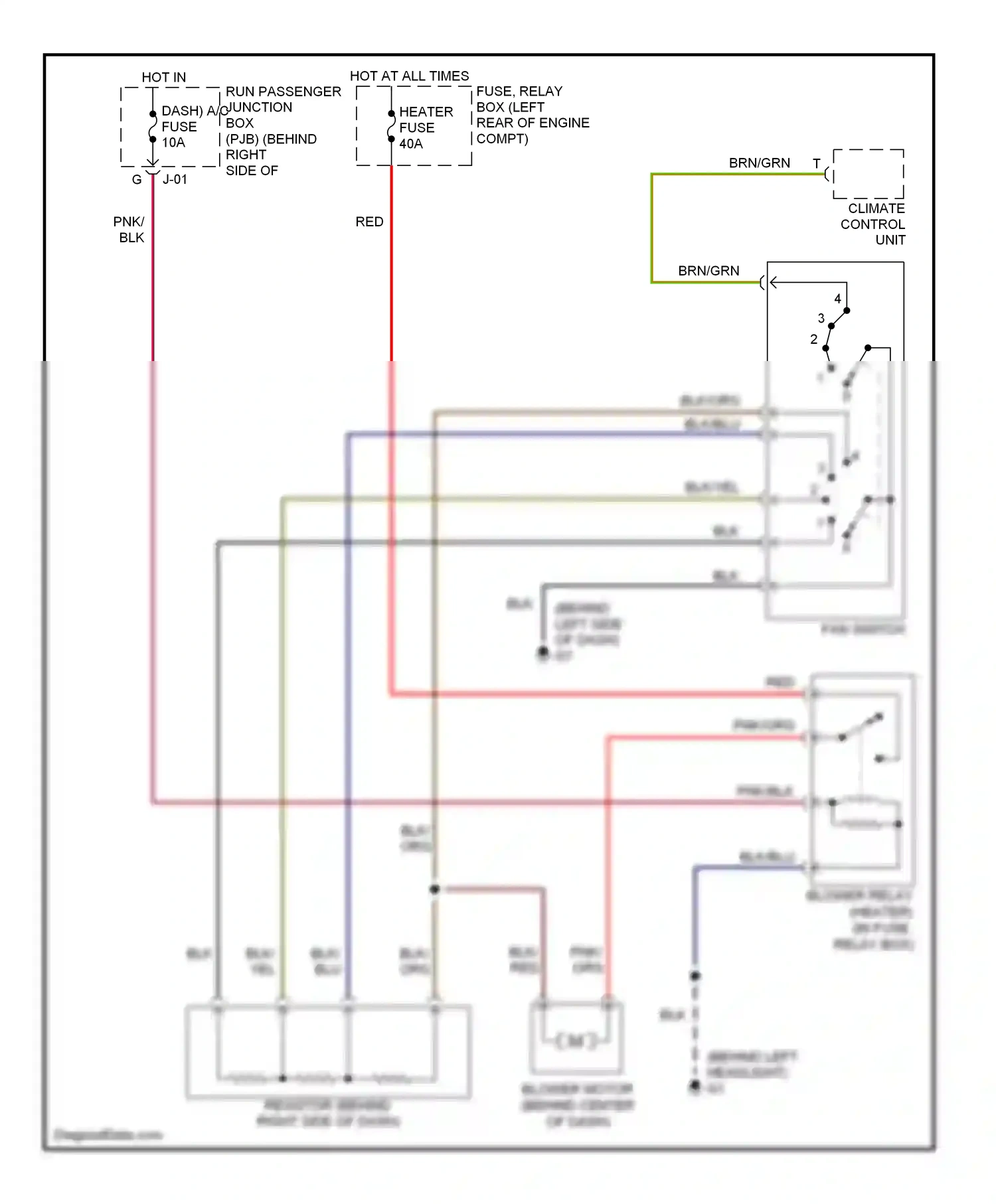 Wiring diagram brn/grn for Mazda 3 BK facelift (2006-2009) (4 of 25)