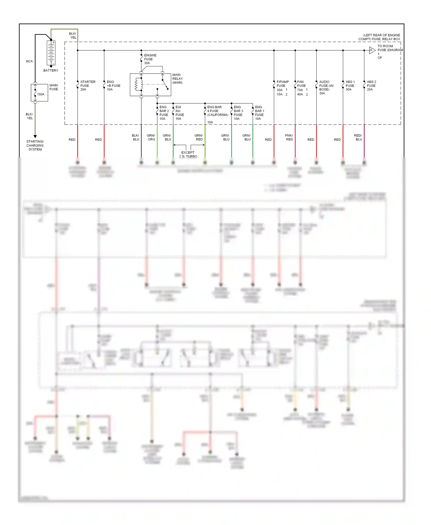 Wiring diagram btn fuse for Mazda 3 BK facelift (2006-2009) (3 of 4)